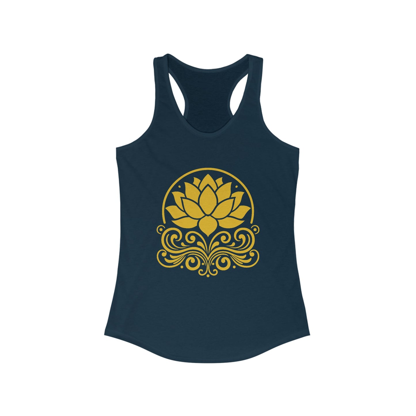 Golden Lotus Racerback Tank - Radiate Grace & Strength