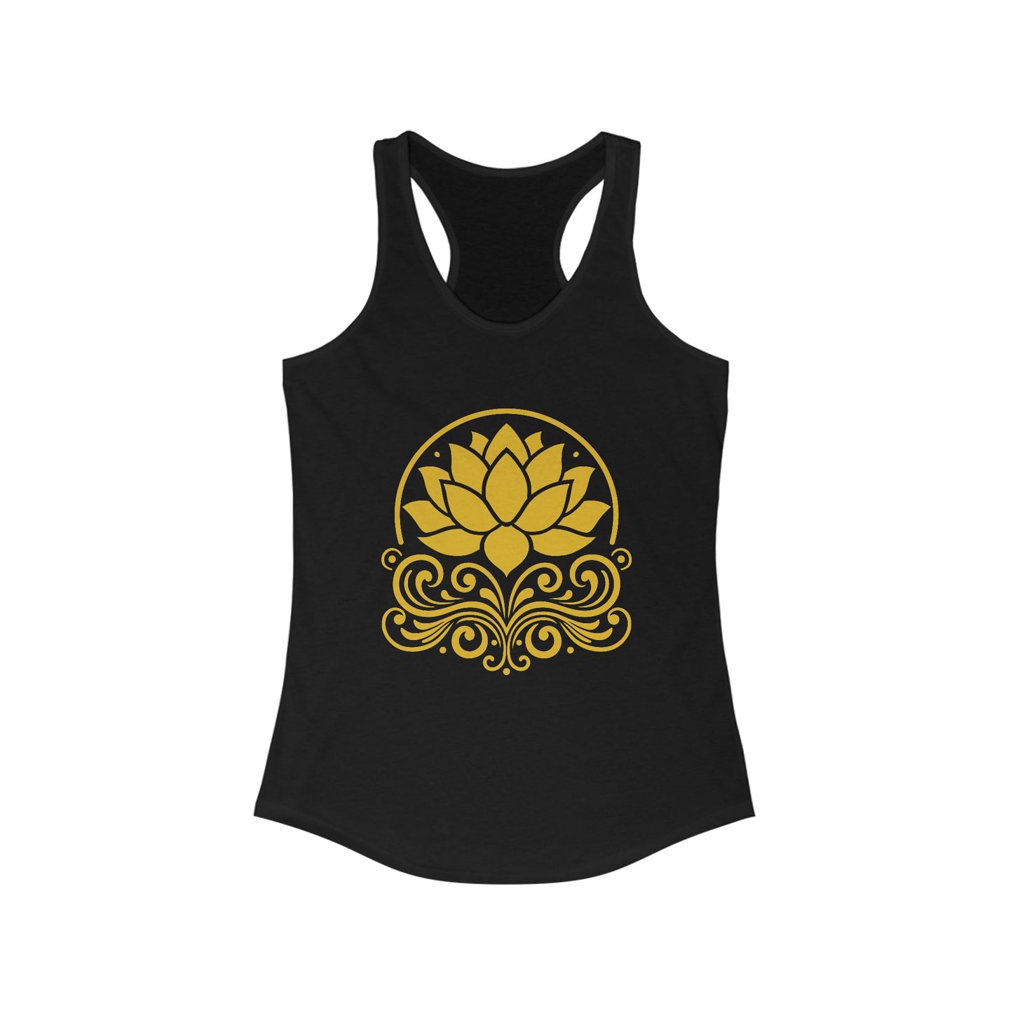 Golden Lotus Racerback Tank - Radiate Grace & Strength