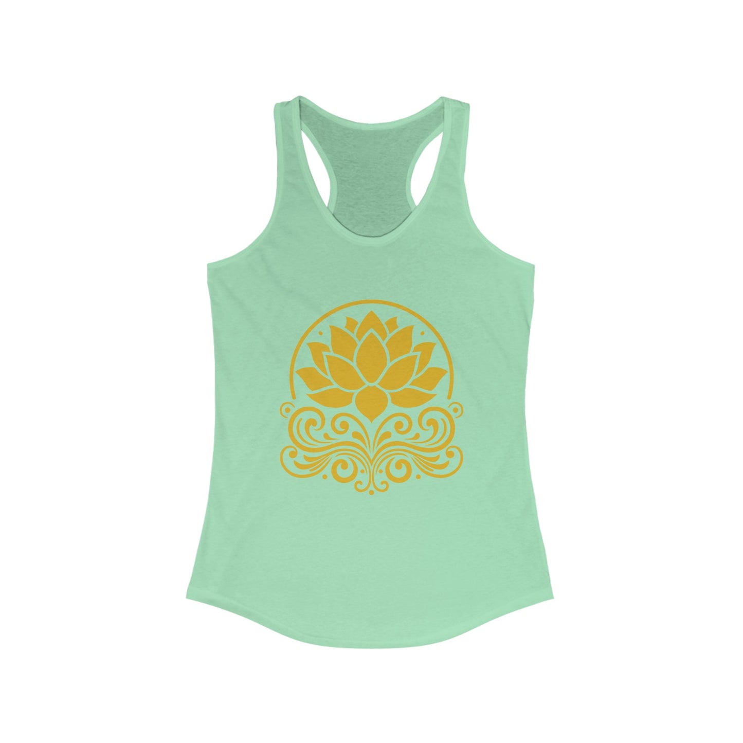 Golden Lotus Racerback Tank - Radiate Grace & Strength