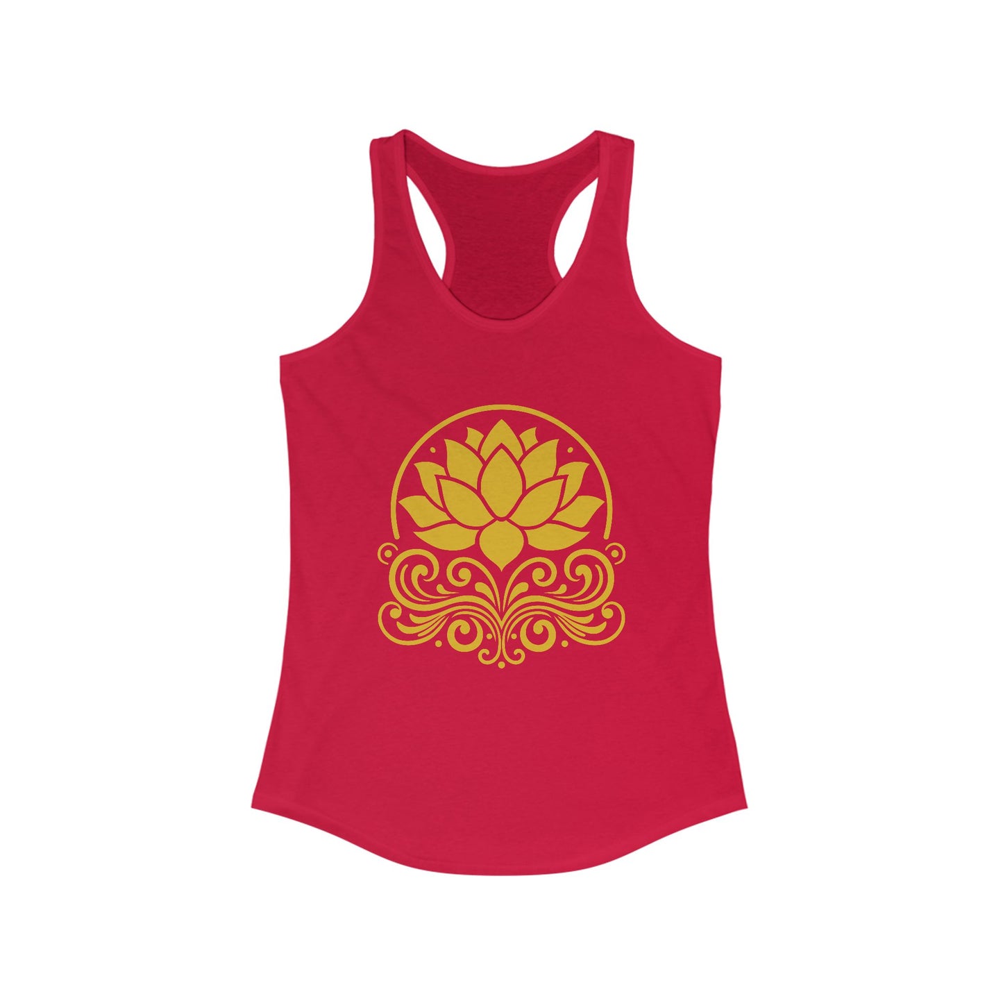 Golden Lotus Racerback Tank - Radiate Grace & Strength