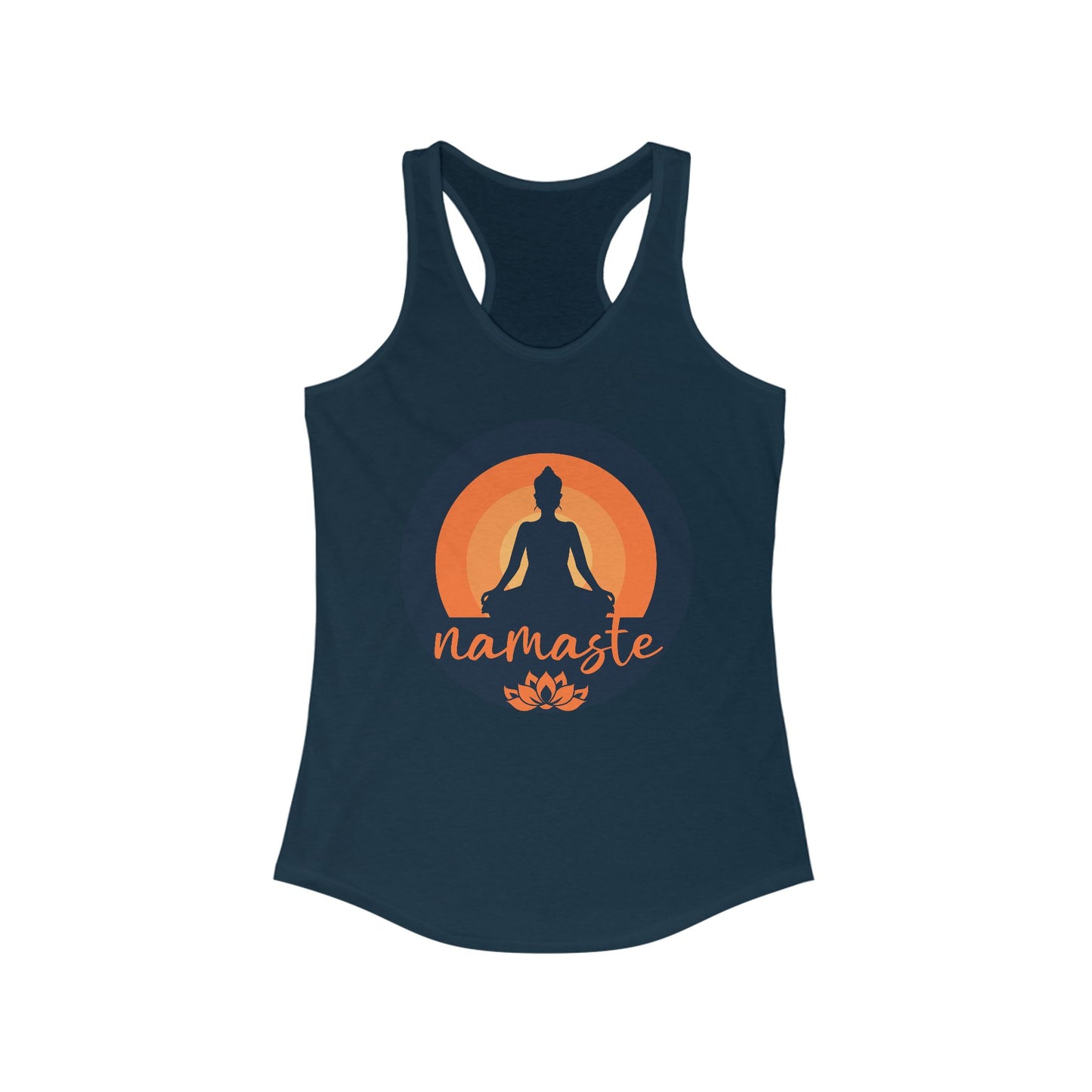 Sunlit Serenity - "Namaste" - Women's Racerback Tank - Yoga & Meditation Inspired Top