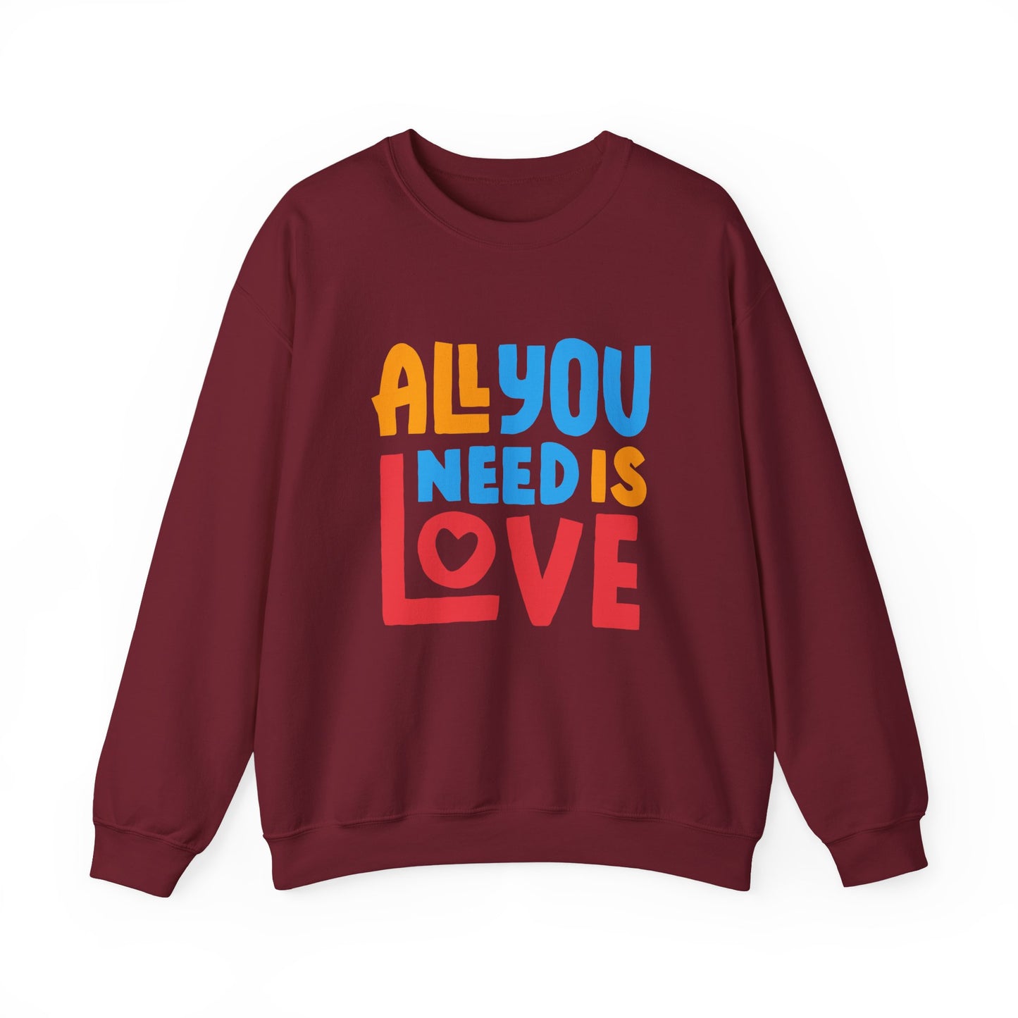 💖All You Need Is Love - Rainbow Affirmation Crewneck Sweatshirt
