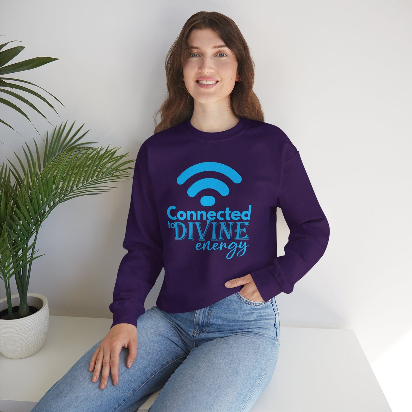 📶Divine Signal - Stay Spiritually Connected Crewneck Sweatshirt