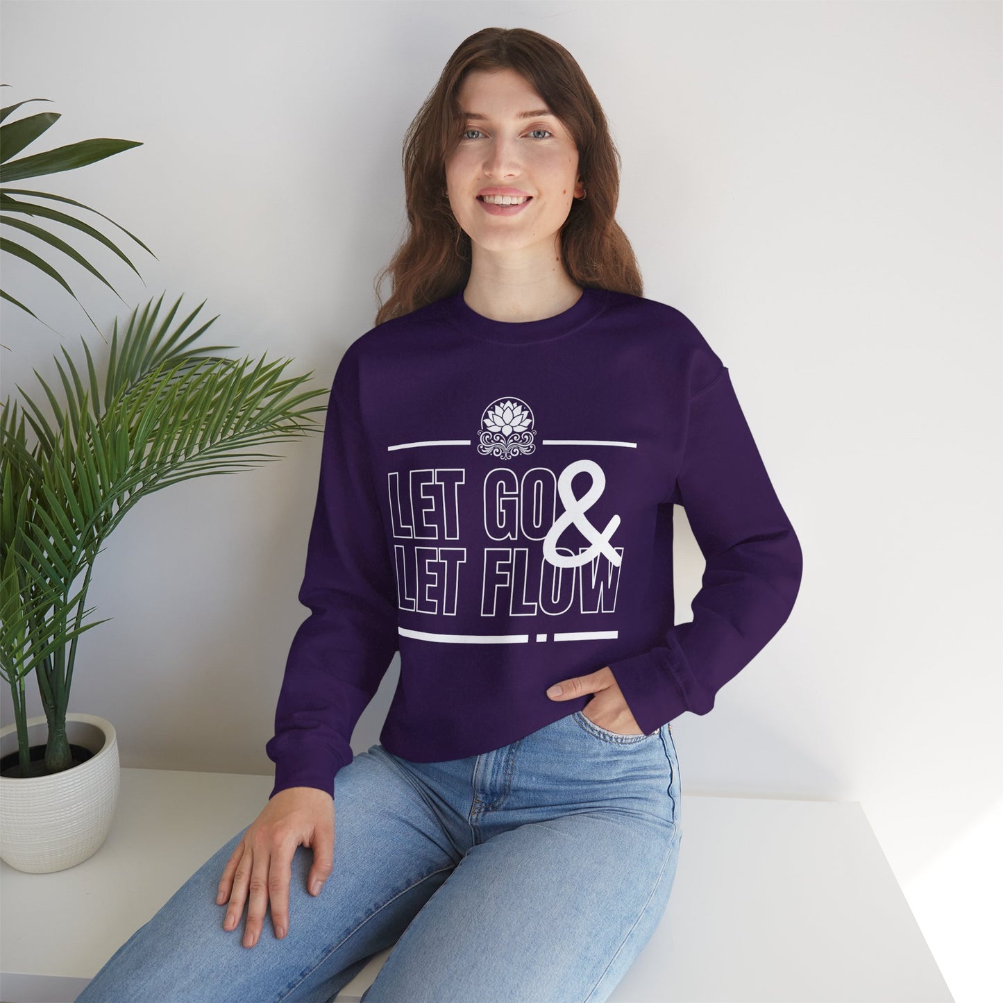 🌙Let Go & Let Flow - Calm Vibes Crewneck Sweatshirt