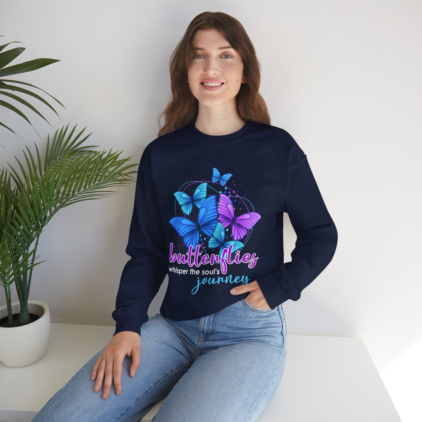 🦋Butterfly Whispers - The Soul’s Journey Crewneck Sweatshirt