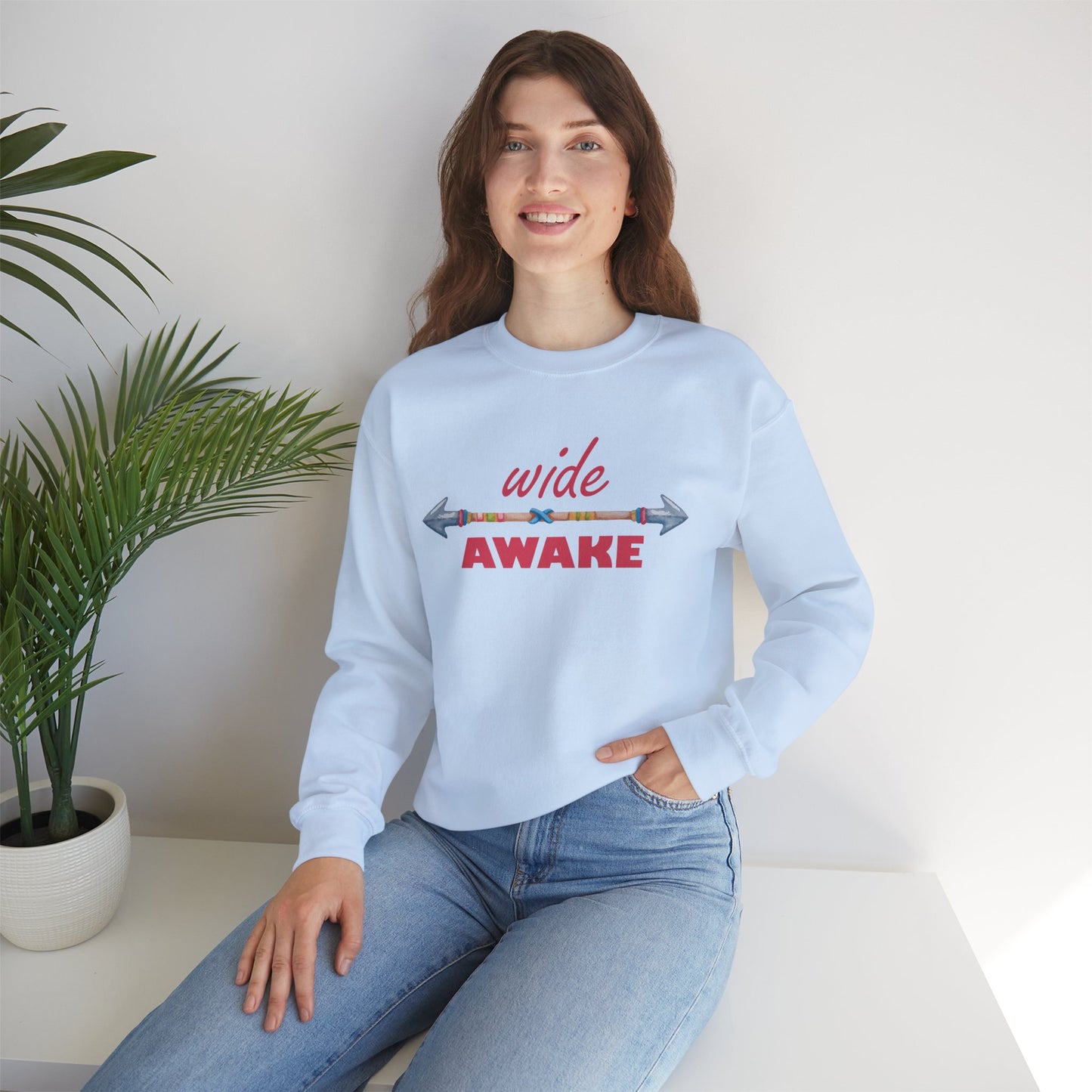 👁️🗨️Wide Awake - Aligned, Aware, Alive - Crewneck Sweatshirt