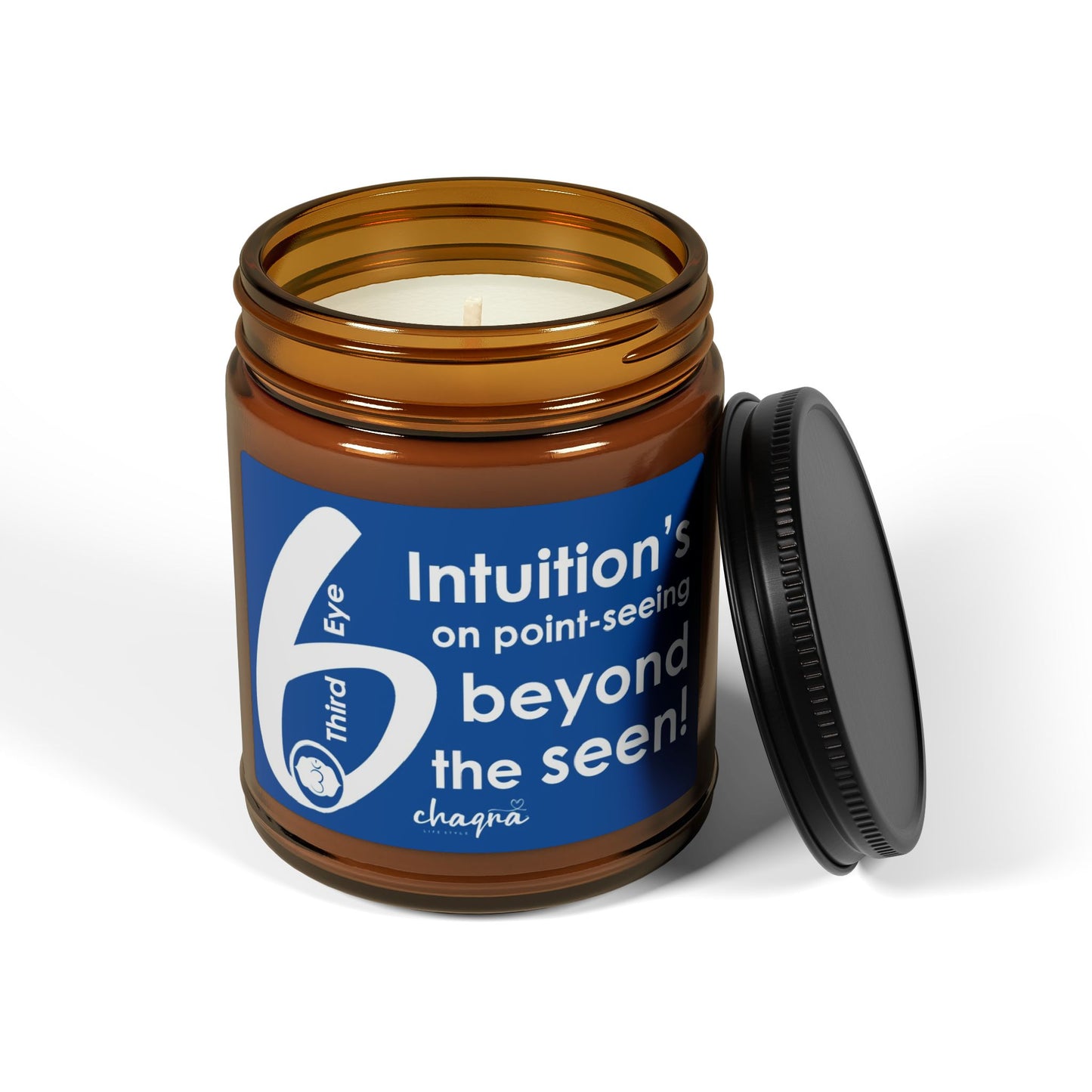 THIRD EYE CHAQRA Affirmation Candle 9oz. - "Intuition’s on point-seeing beyond the seen!" - Scented Soy Candle