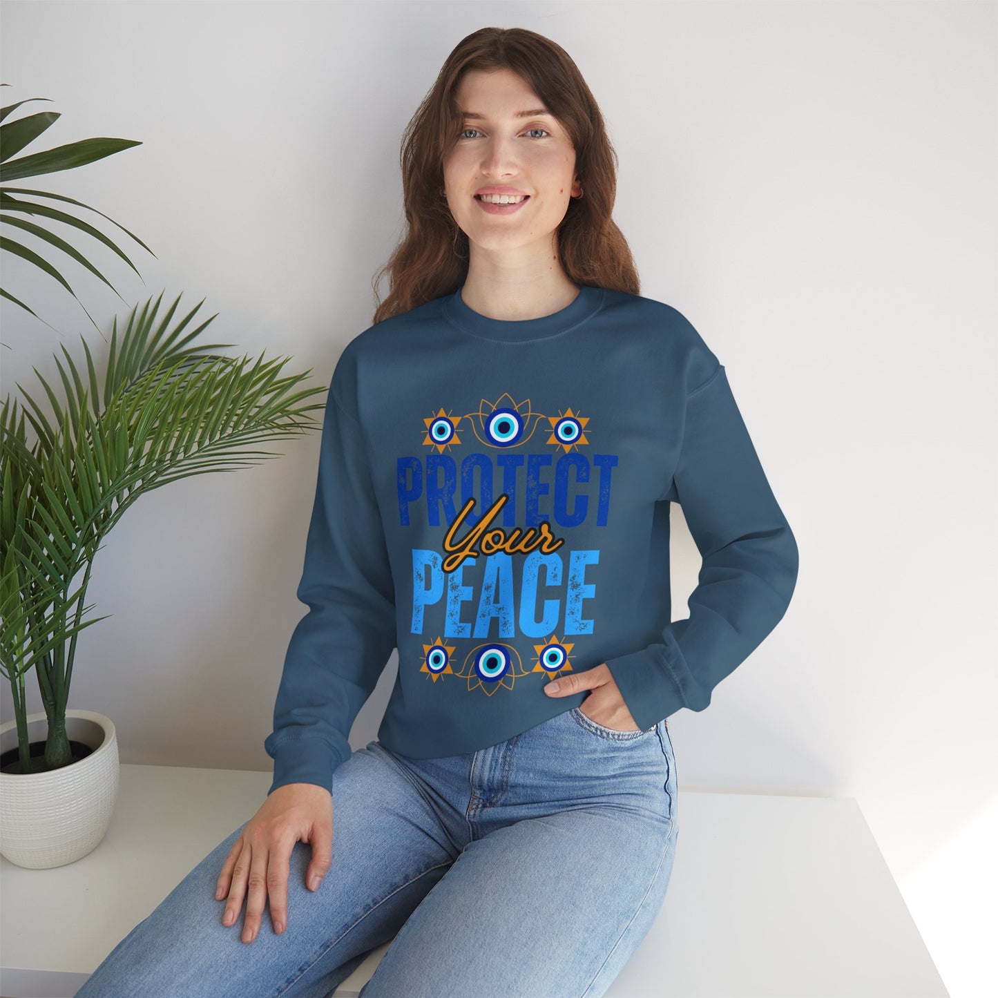 🧿Sacred Guard - Protect Your Peace Crewneck Sweatshirt