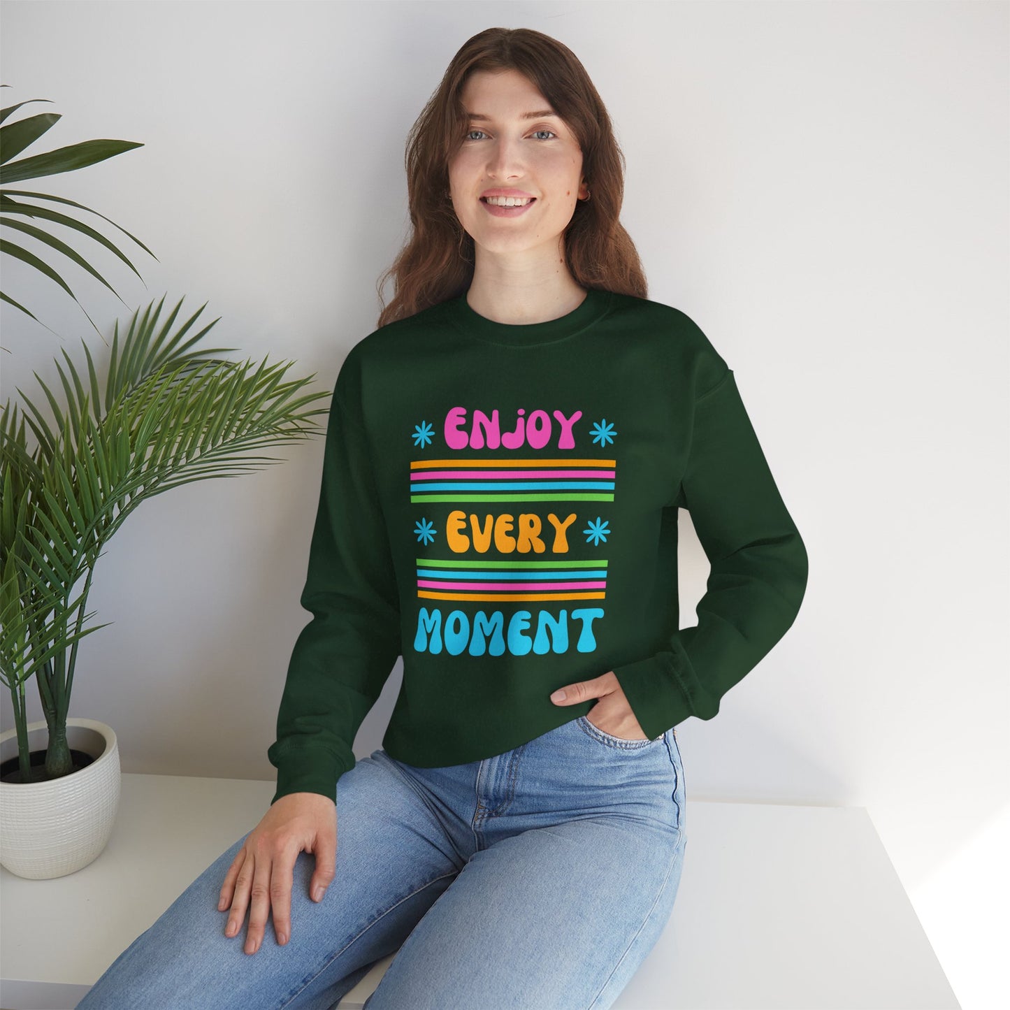 🌞Joy in Color - Every Moment is a Miracle Crewneck Sweatshirt