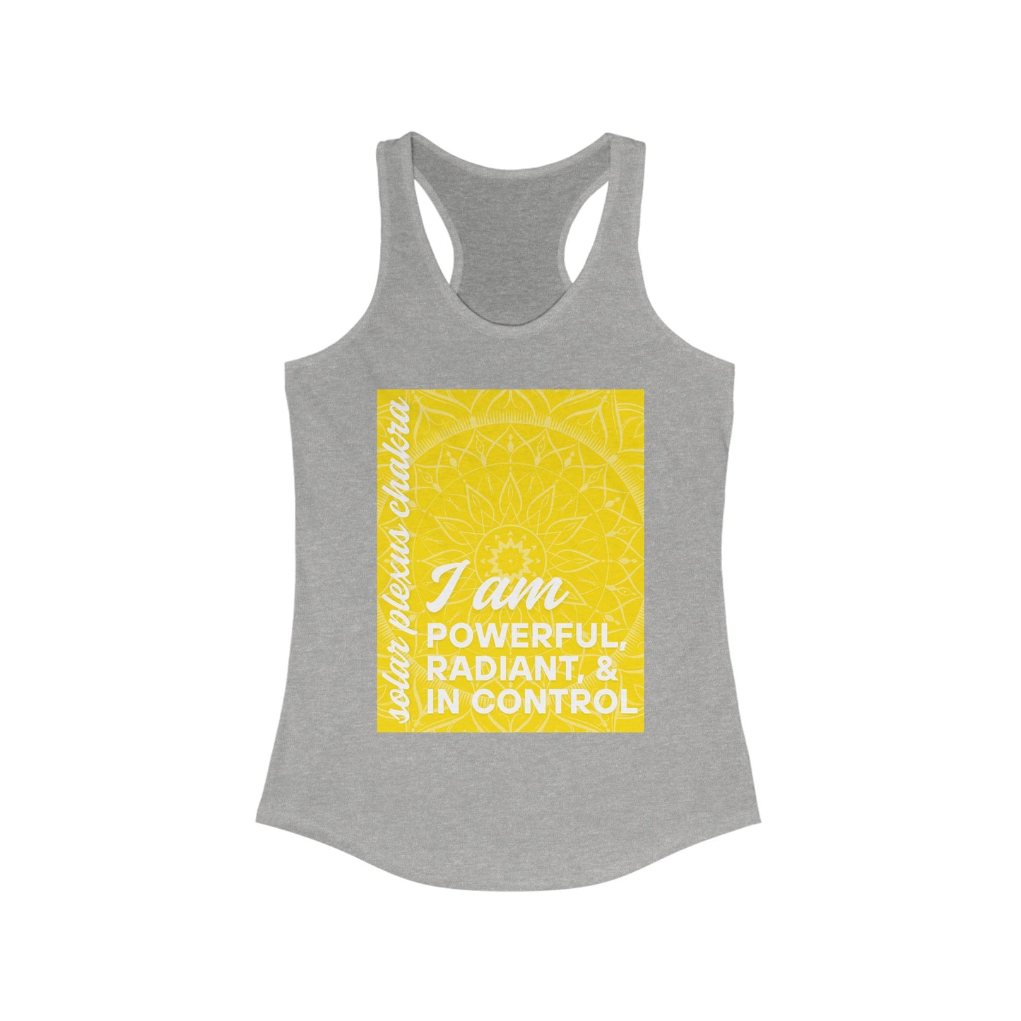 Radiate Power - Manipura/Solar Plexus Chakra Affirmation Racerback Tank Top