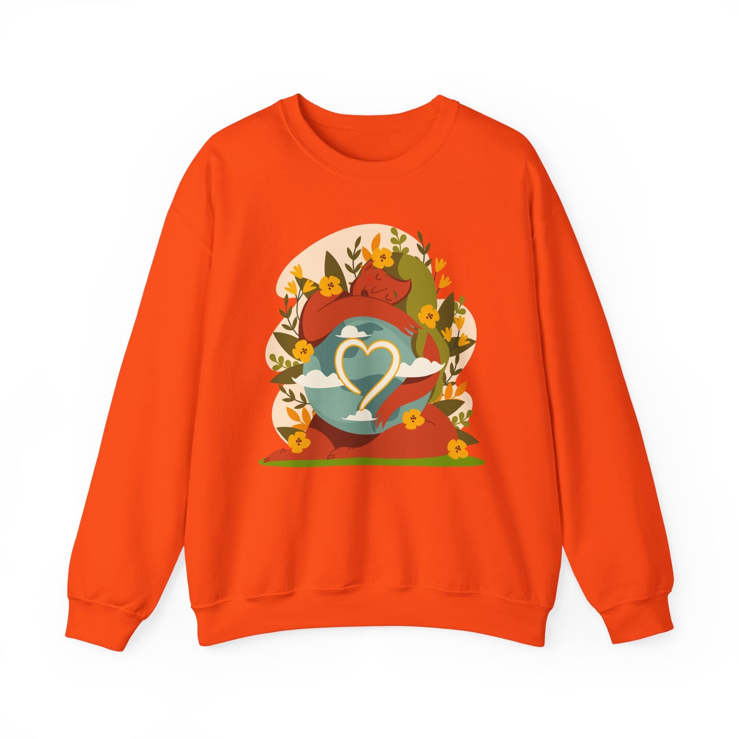 🌸She Who Holds the World - Mother Earth Embrace Sweatshirt