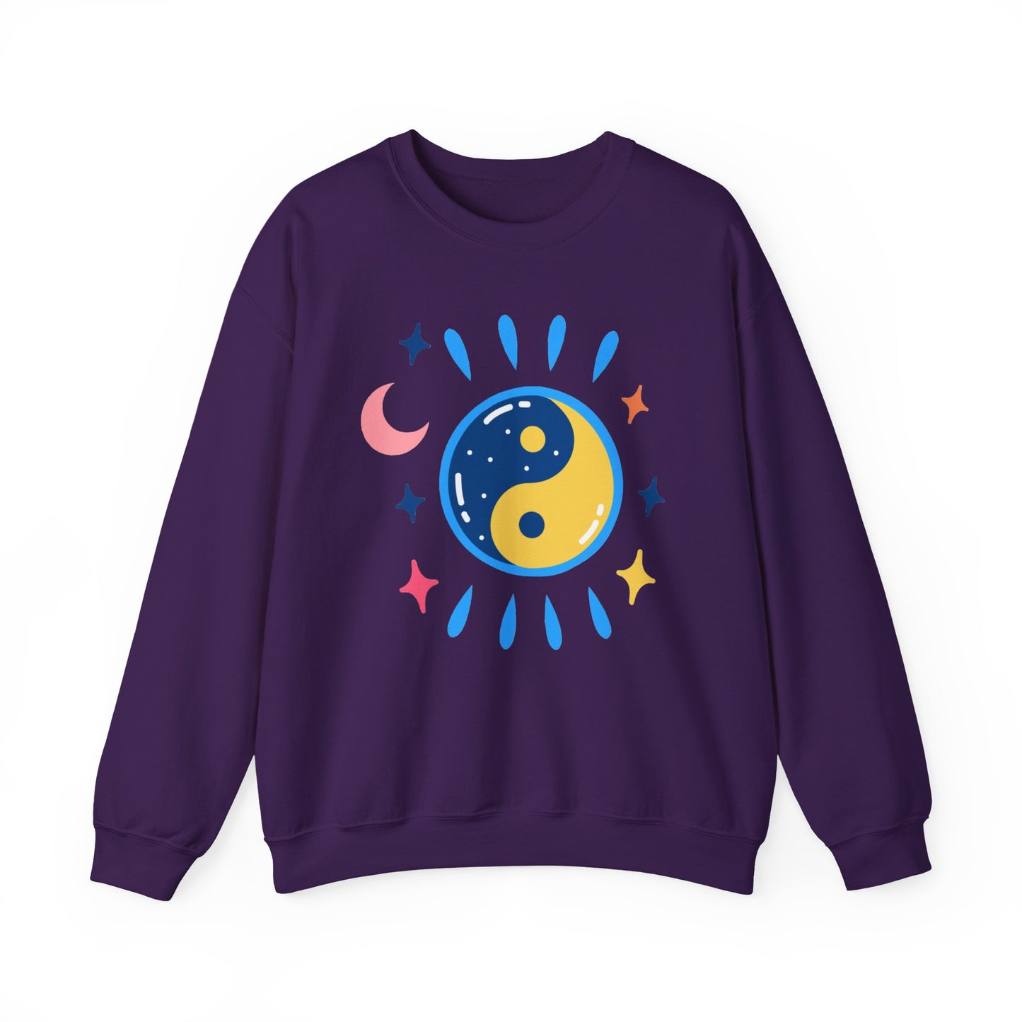 🌗Lunar Balance - Cosmic Flow Crewneck Sweatshirt