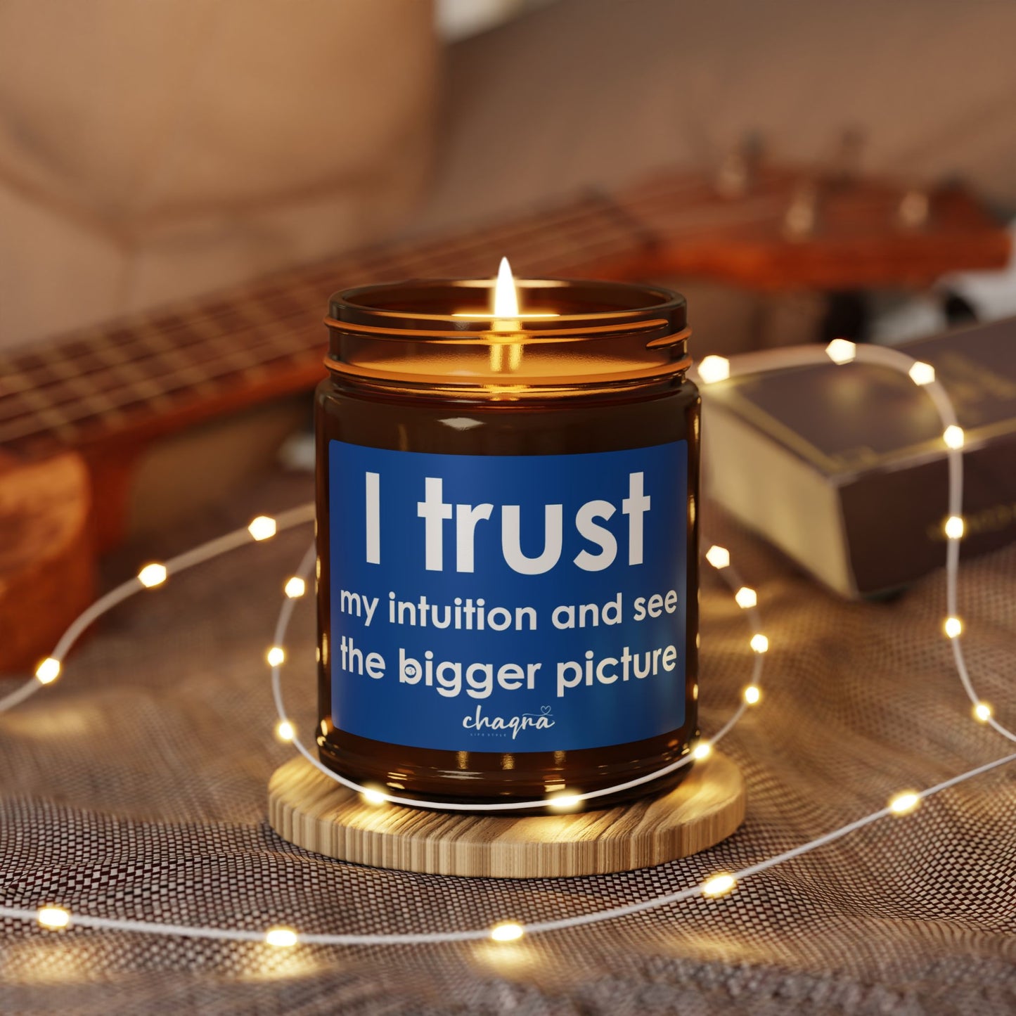 THIRD EYE CHAQRA Affirmation Candle 9oz. - "I trust my intuition and see the bigger picture" - Scented Soy Candle