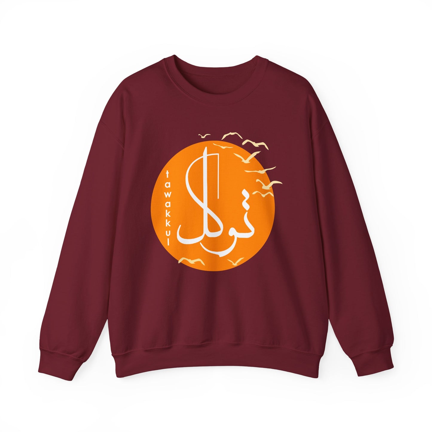 ☀️Divine Trust - "Tawakkul" Sun & Birds Crewneck Sweatshirt