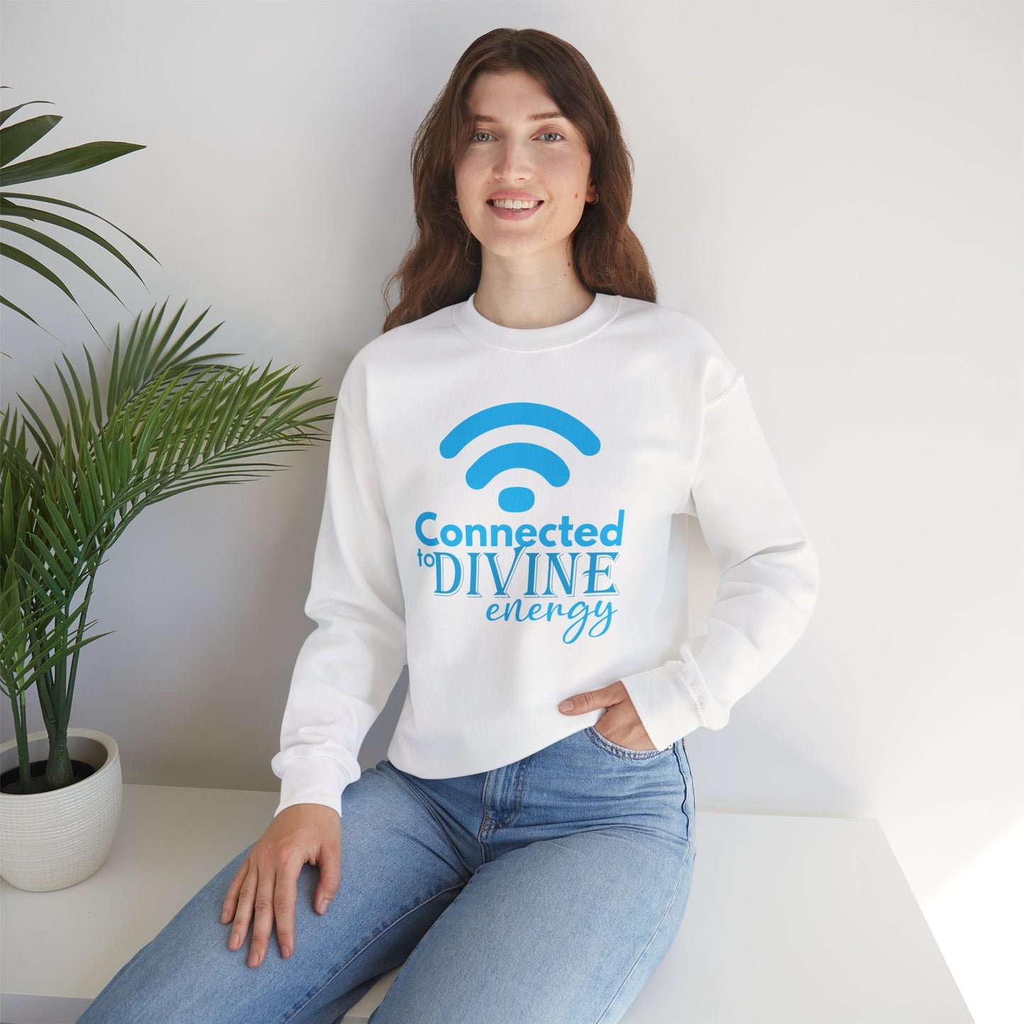 📶Divine Signal - Stay Spiritually Connected Crewneck Sweatshirt