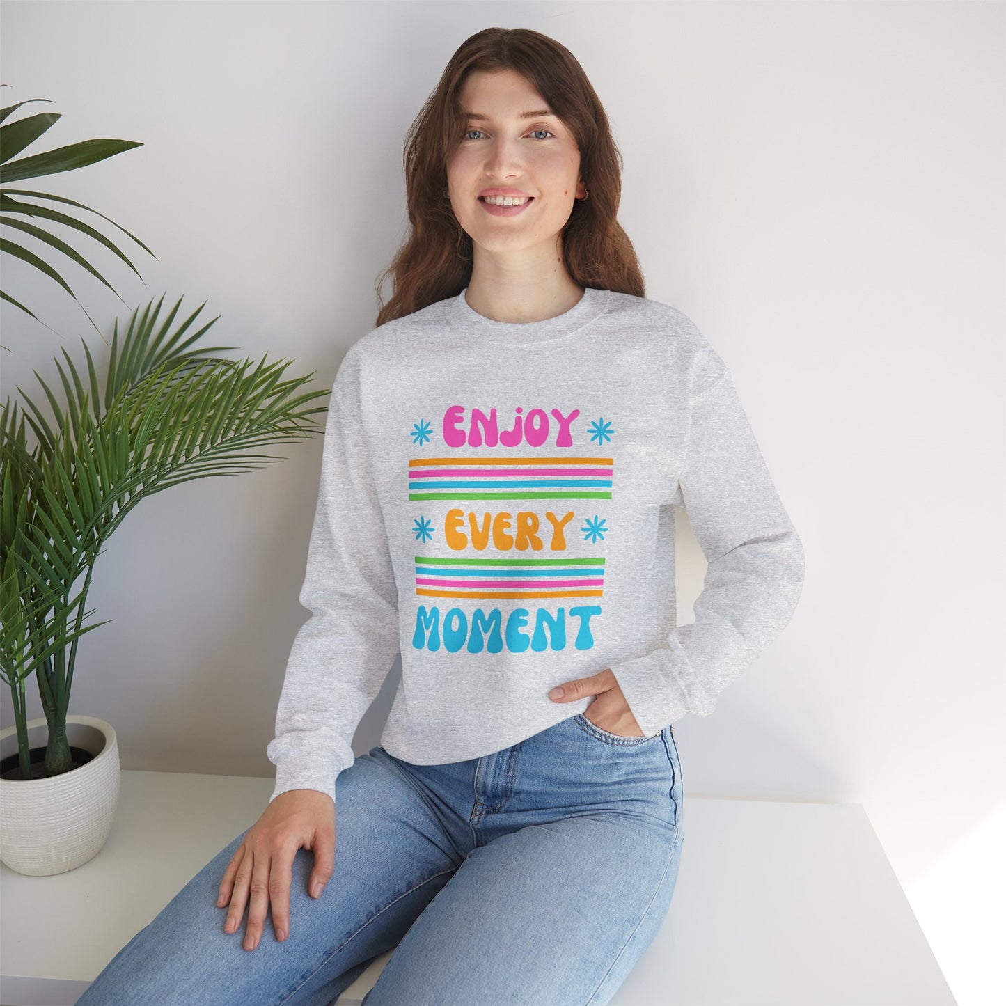 🌞Joy in Color - Every Moment is a Miracle Crewneck Sweatshirt