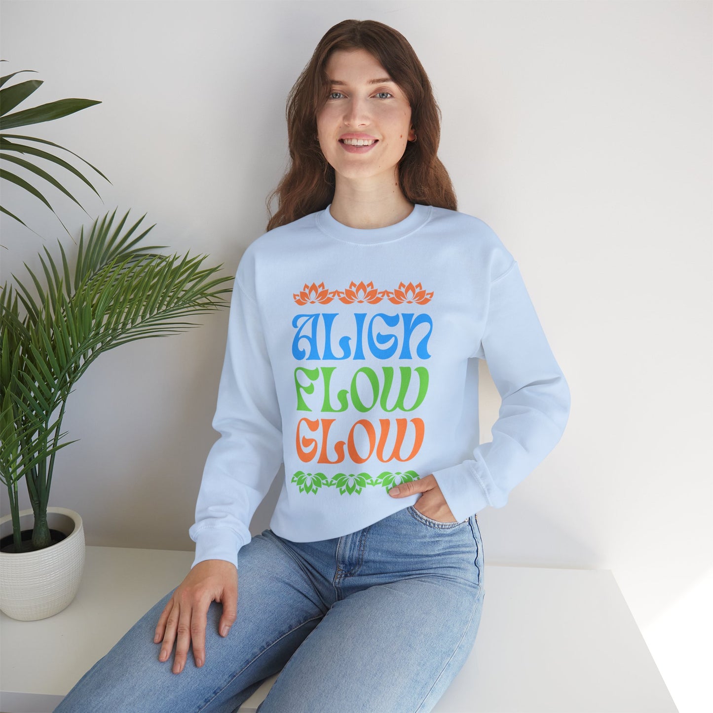 💫Align • Flow • Glow - Lotus Harmony Crewneck Sweatshirt