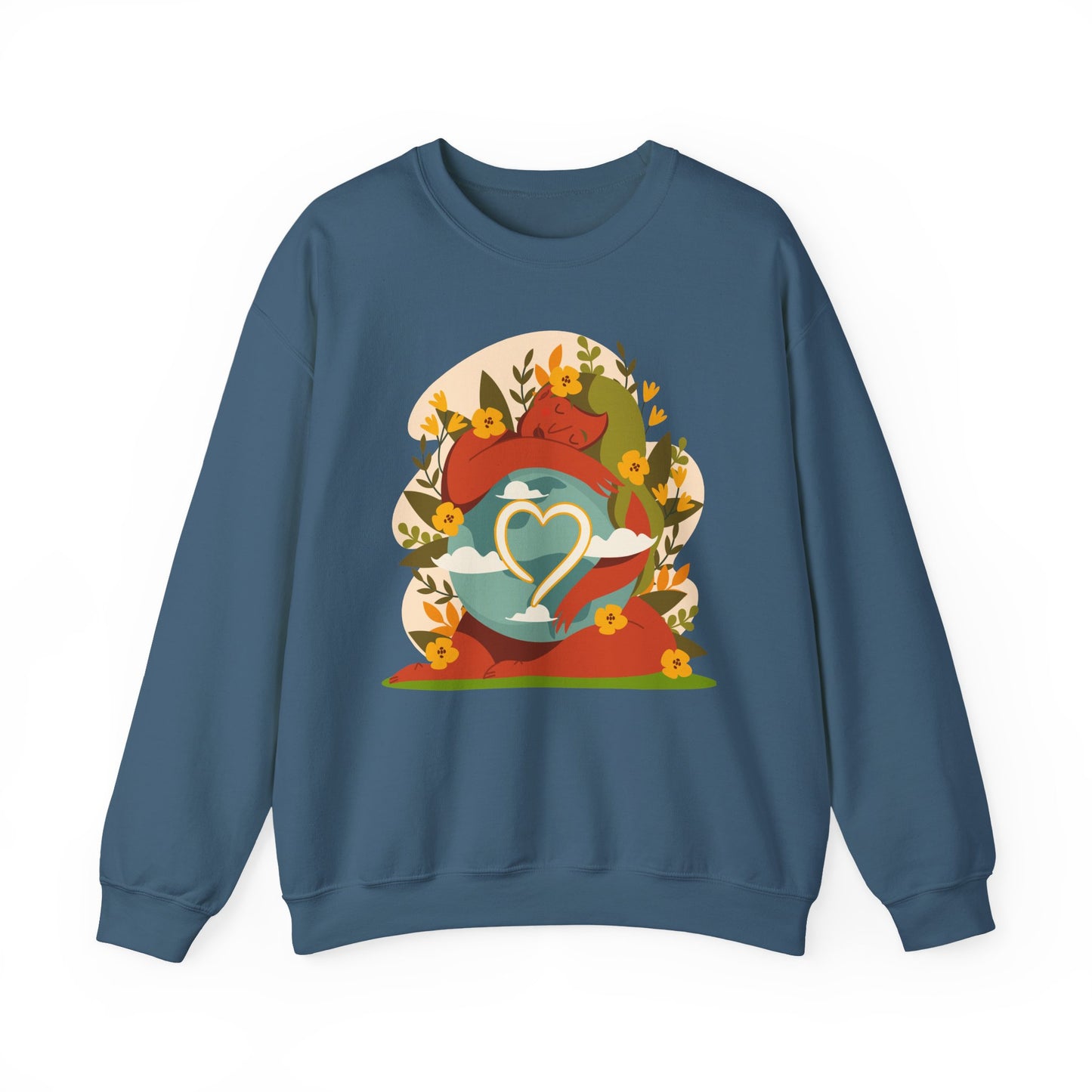 🌸She Who Holds the World - Mother Earth Embrace Sweatshirt