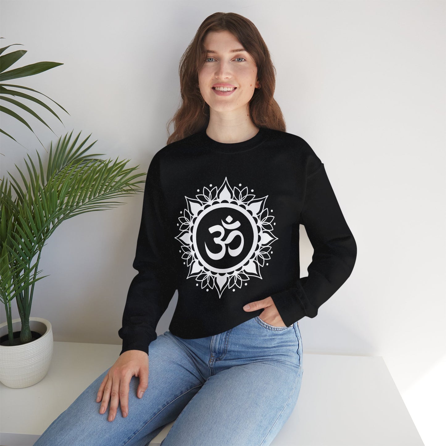 🕉️Sacred Calm - Mandala & Om Crewneck Sweatshirt for Inner Peace