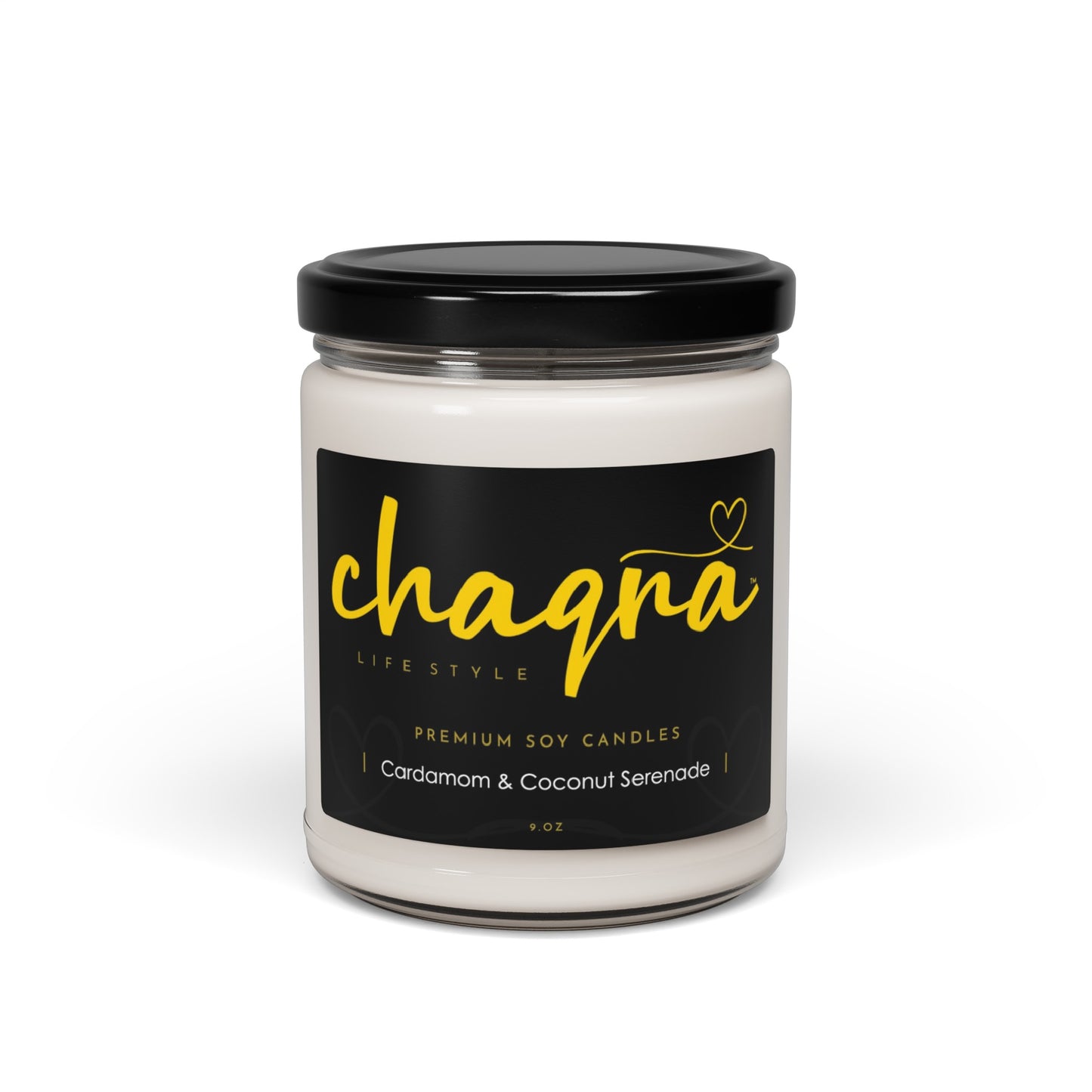 CHAQRA Premium Soy Candles - CARDAMOM & COCONUT SERENADE, 9oz