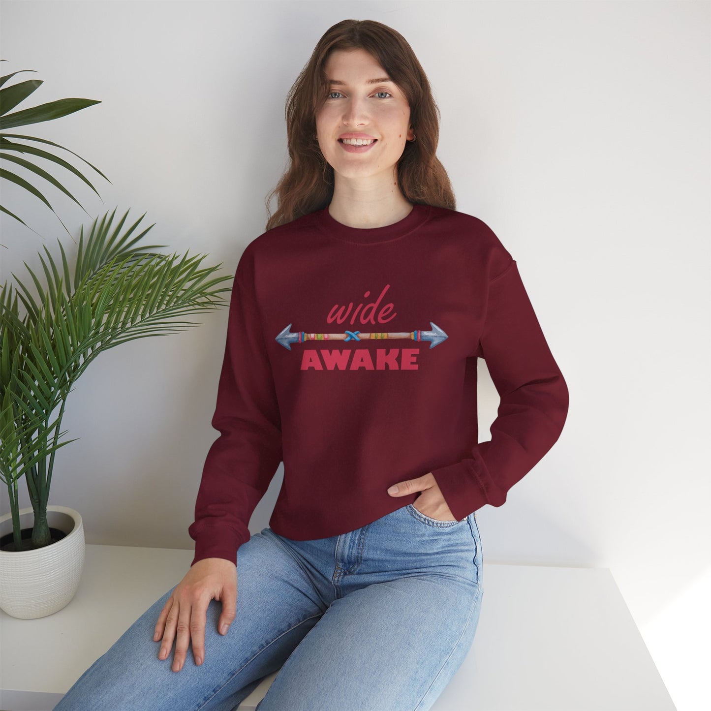 👁️🗨️Wide Awake - Aligned, Aware, Alive - Crewneck Sweatshirt