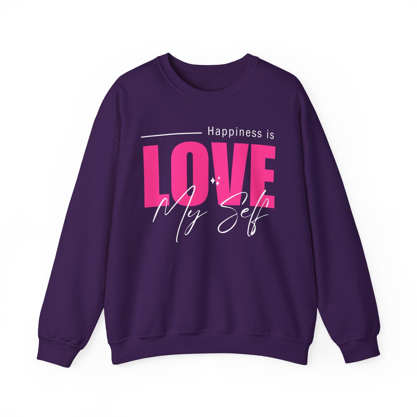 💖Happiness Is… Loving Myself - A Crewneck Sweatshirt for Self-Love Days