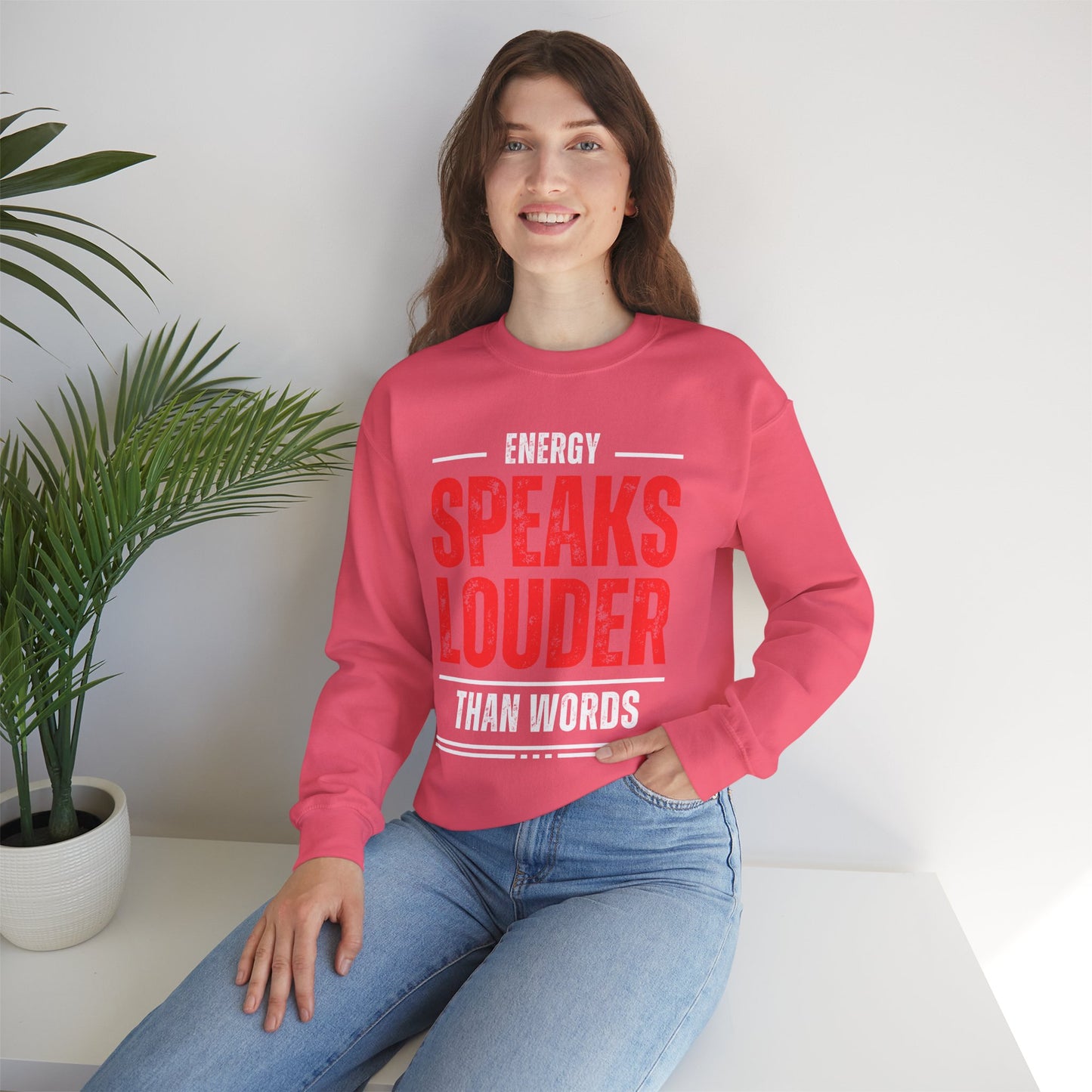 🔮Energy Speaks Louder - Vibrational Wisdom Crewneck Sweatshirt