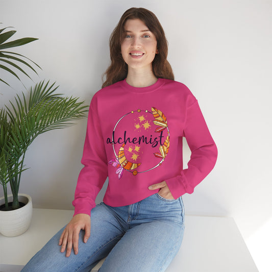 🌙The Inner Alchemist - Boho Crystal Moon Crewneck Sweatshirt