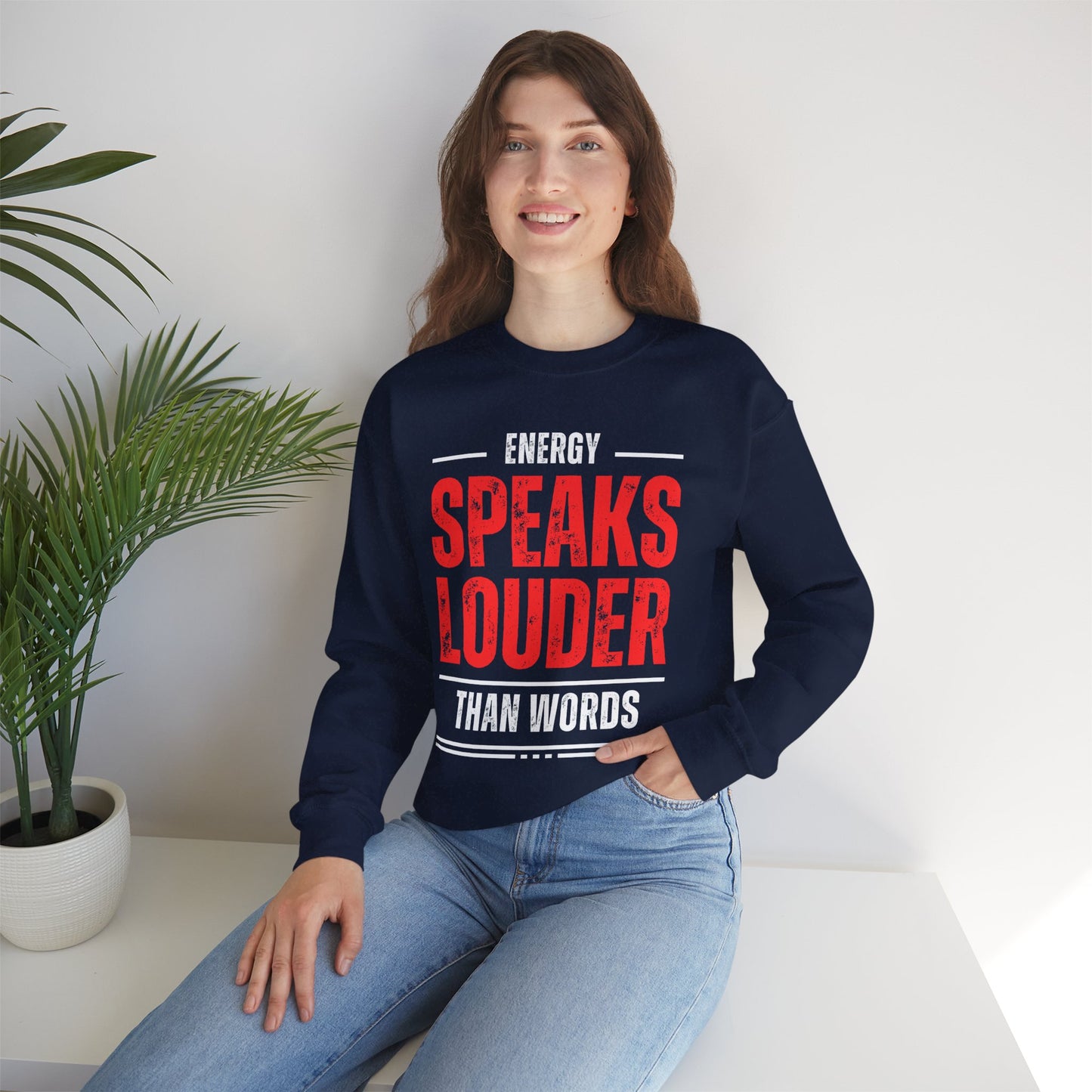 🔮Energy Speaks Louder - Vibrational Wisdom Crewneck Sweatshirt
