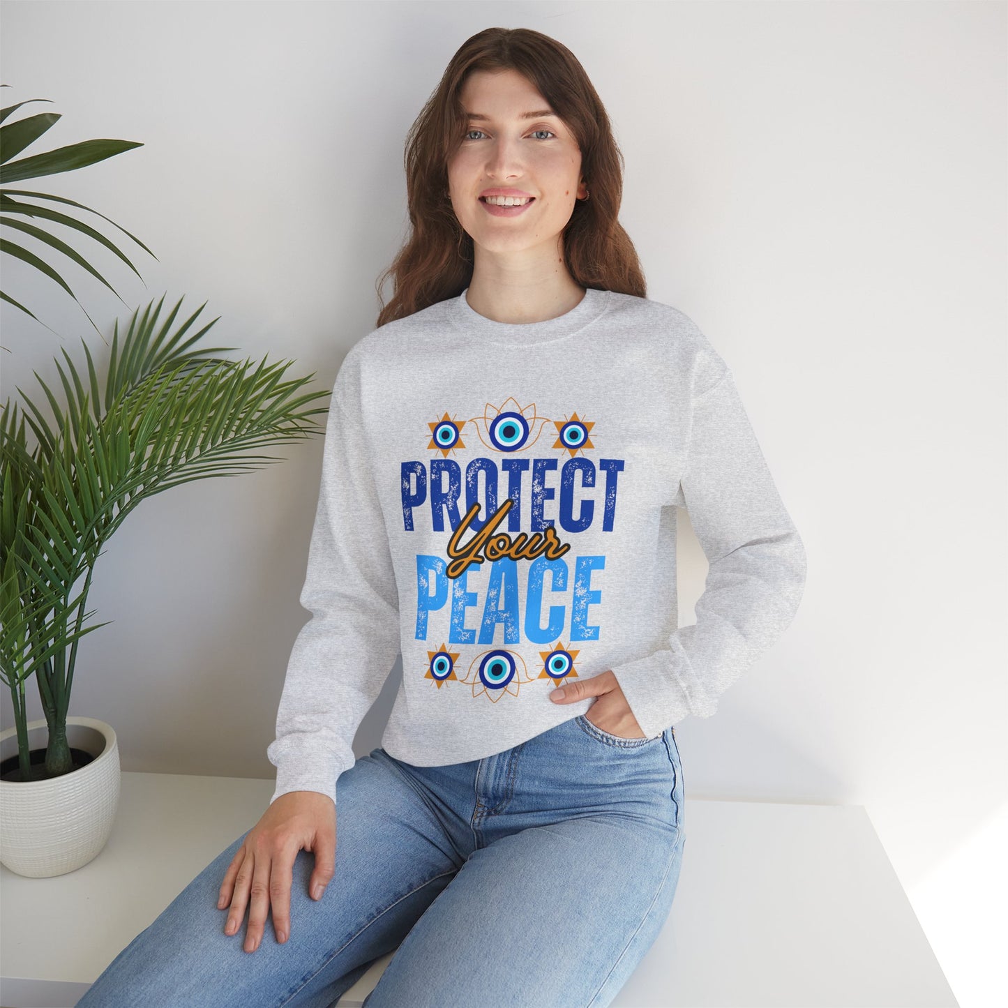 🧿Sacred Guard - Protect Your Peace Crewneck Sweatshirt