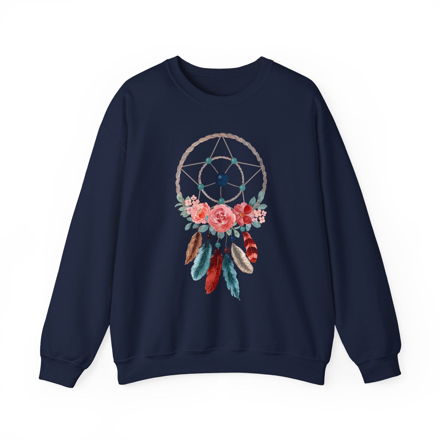 🌙Sacred Dreams - Dreamcatcher & Roses Sweatshirt
