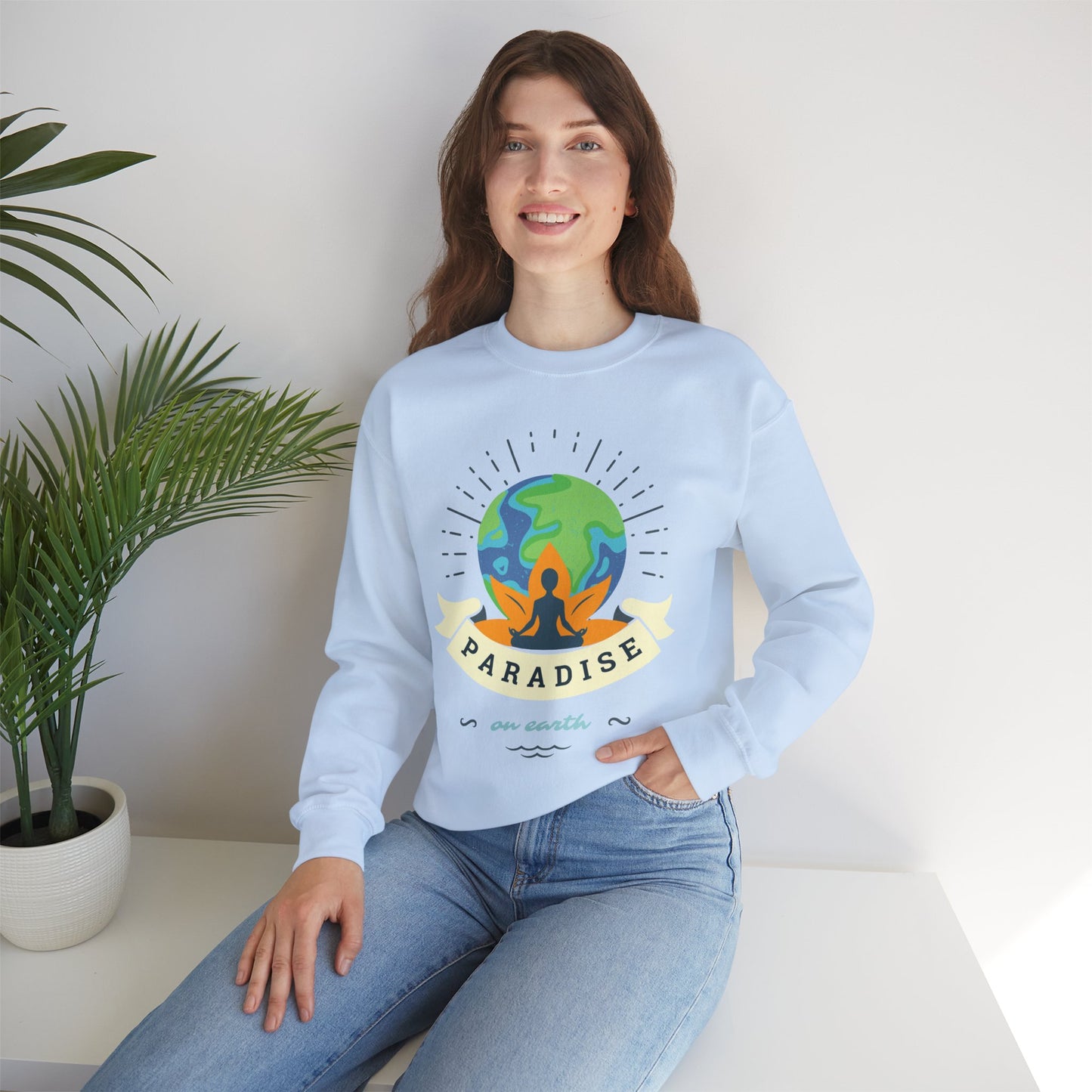 🌏Paradise on Earth - "Find Your Stillness, Find Your Heaven" Crewneck Sweatshirt