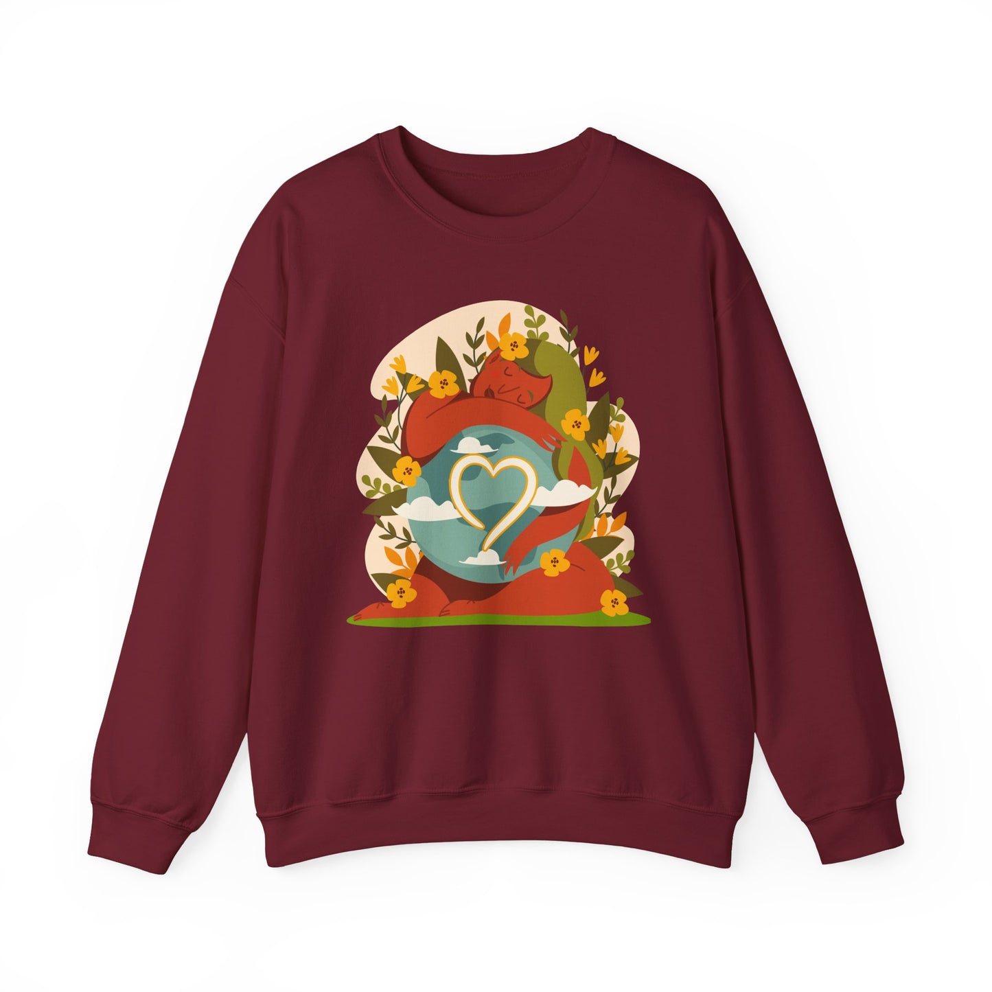 🌸She Who Holds the World - Mother Earth Embrace Sweatshirt