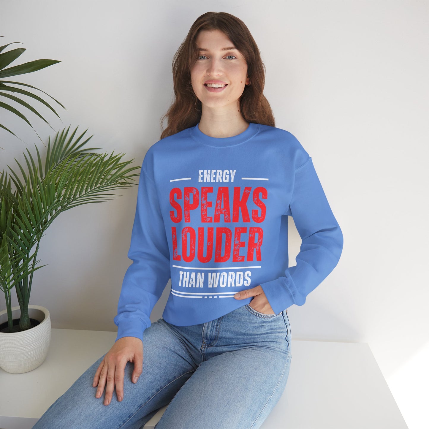 🔮Energy Speaks Louder - Vibrational Wisdom Crewneck Sweatshirt