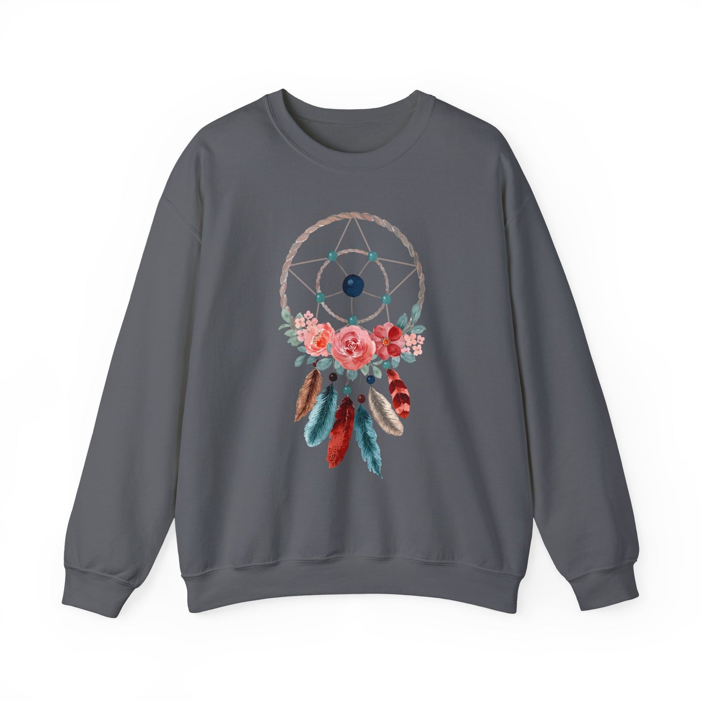 🌙Sacred Dreams - Dreamcatcher & Roses Sweatshirt