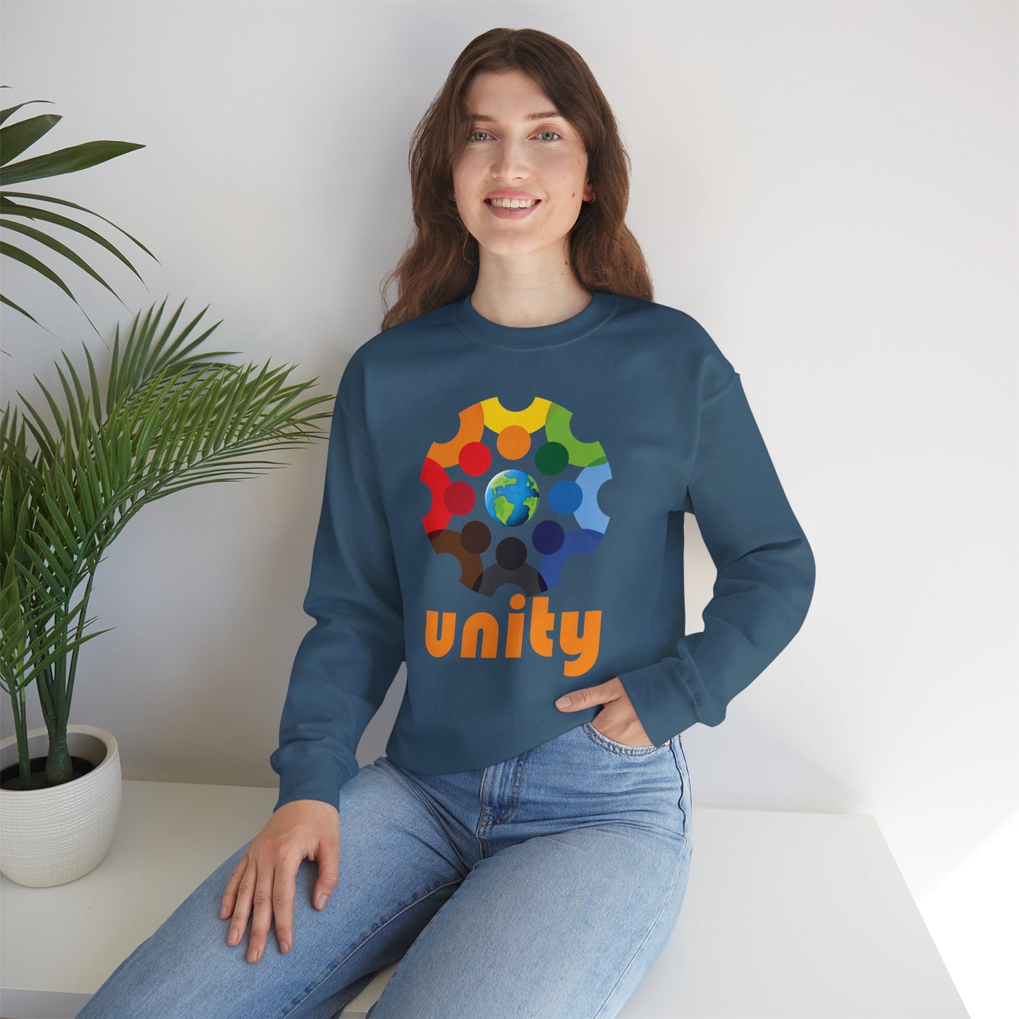 🌐UNITY — One Earth. One Circle. One Heart. - Crewneck Sweatshirt