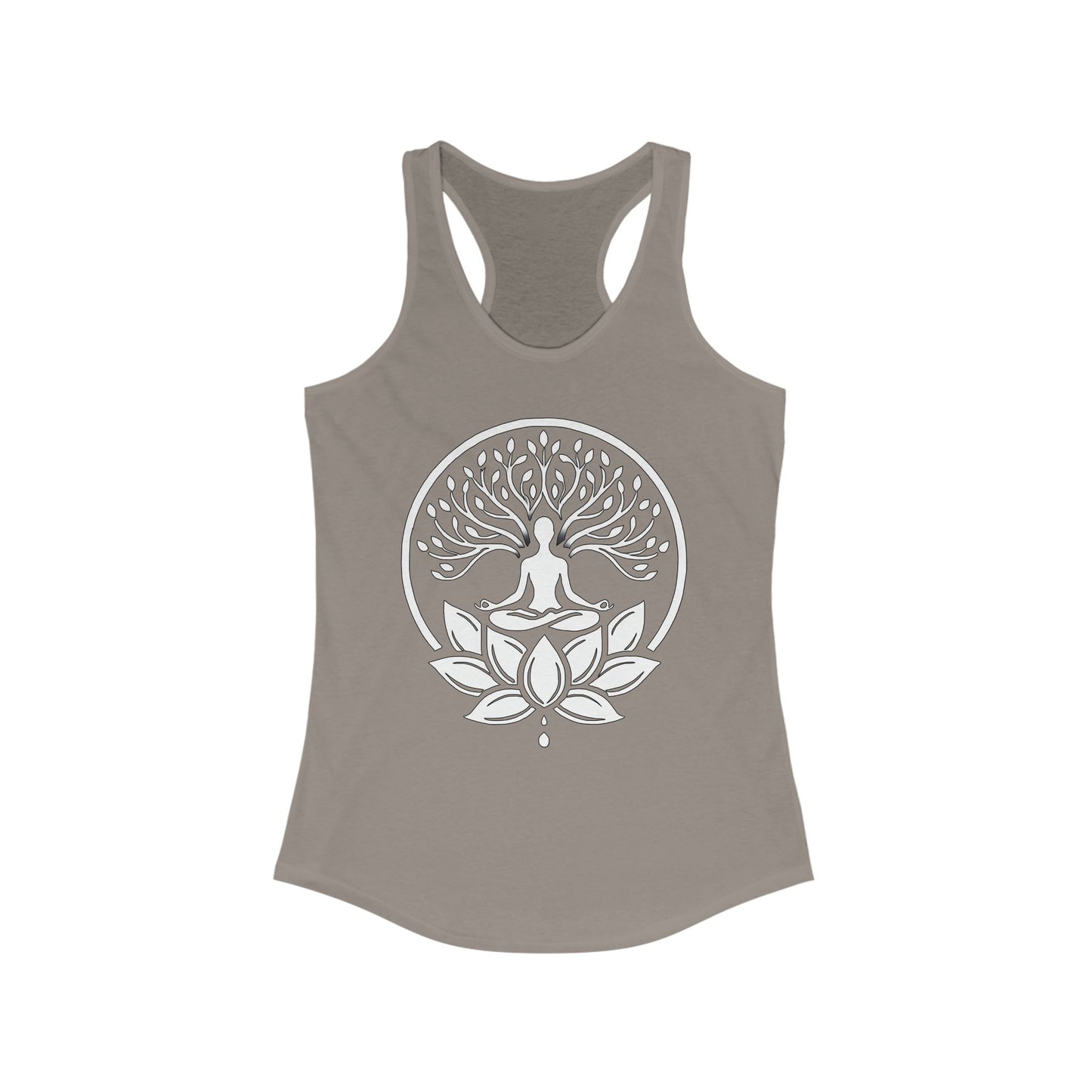 "Rooted in Stillness, Rising in Light" - Women's Racerback Tank