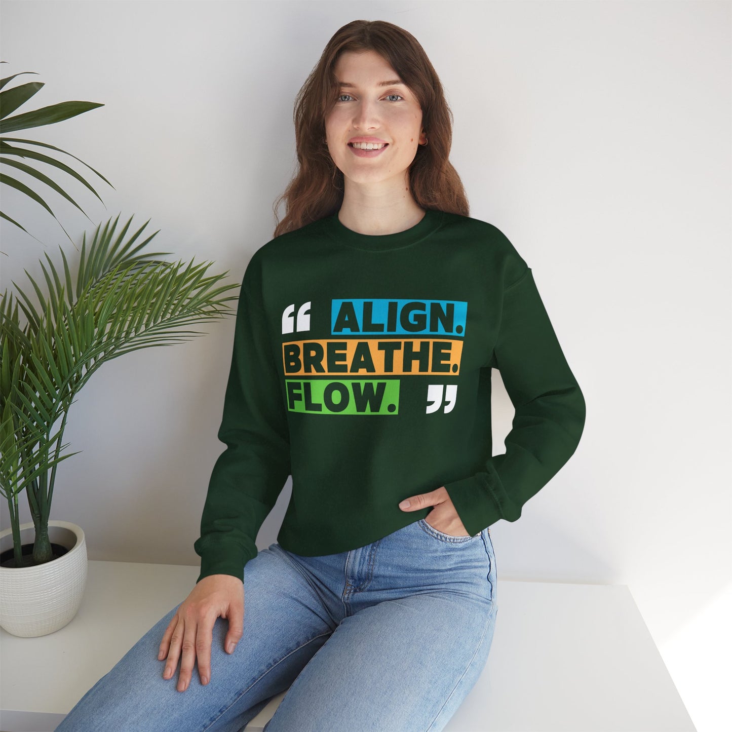 🌙“Align. Breathe. Flow.” - A Crewneck Sweatshirt for Mindful Moments