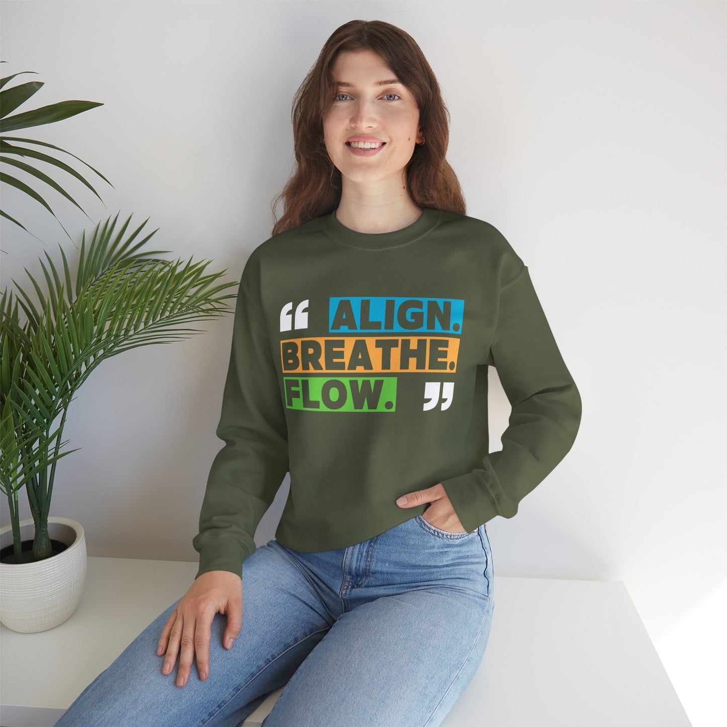 🌙“Align. Breathe. Flow.” - A Crewneck Sweatshirt for Mindful Moments