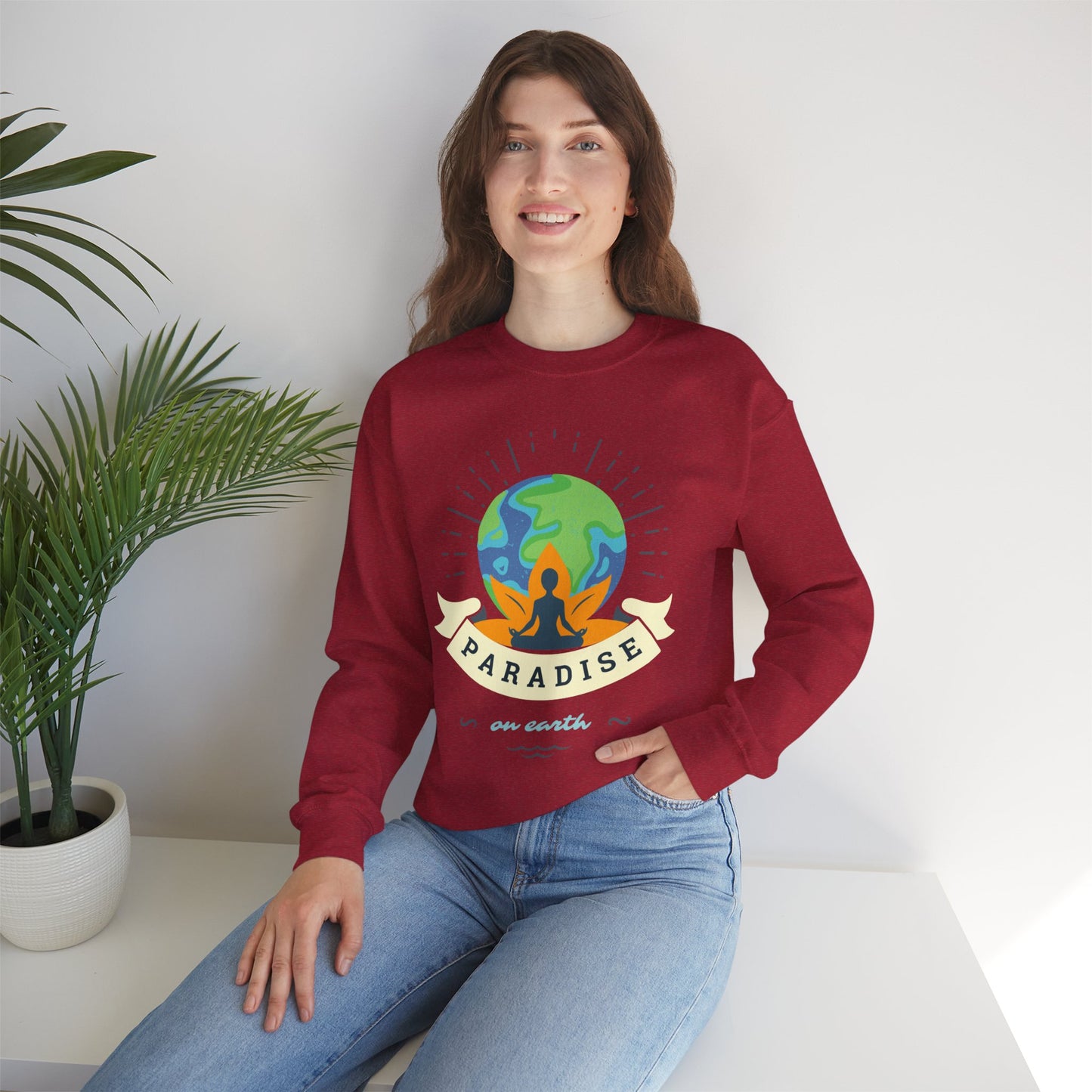 🌏Paradise on Earth - "Find Your Stillness, Find Your Heaven" Crewneck Sweatshirt