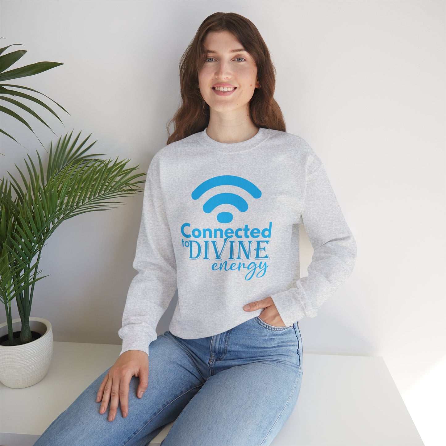 📶Divine Signal - Stay Spiritually Connected Crewneck Sweatshirt