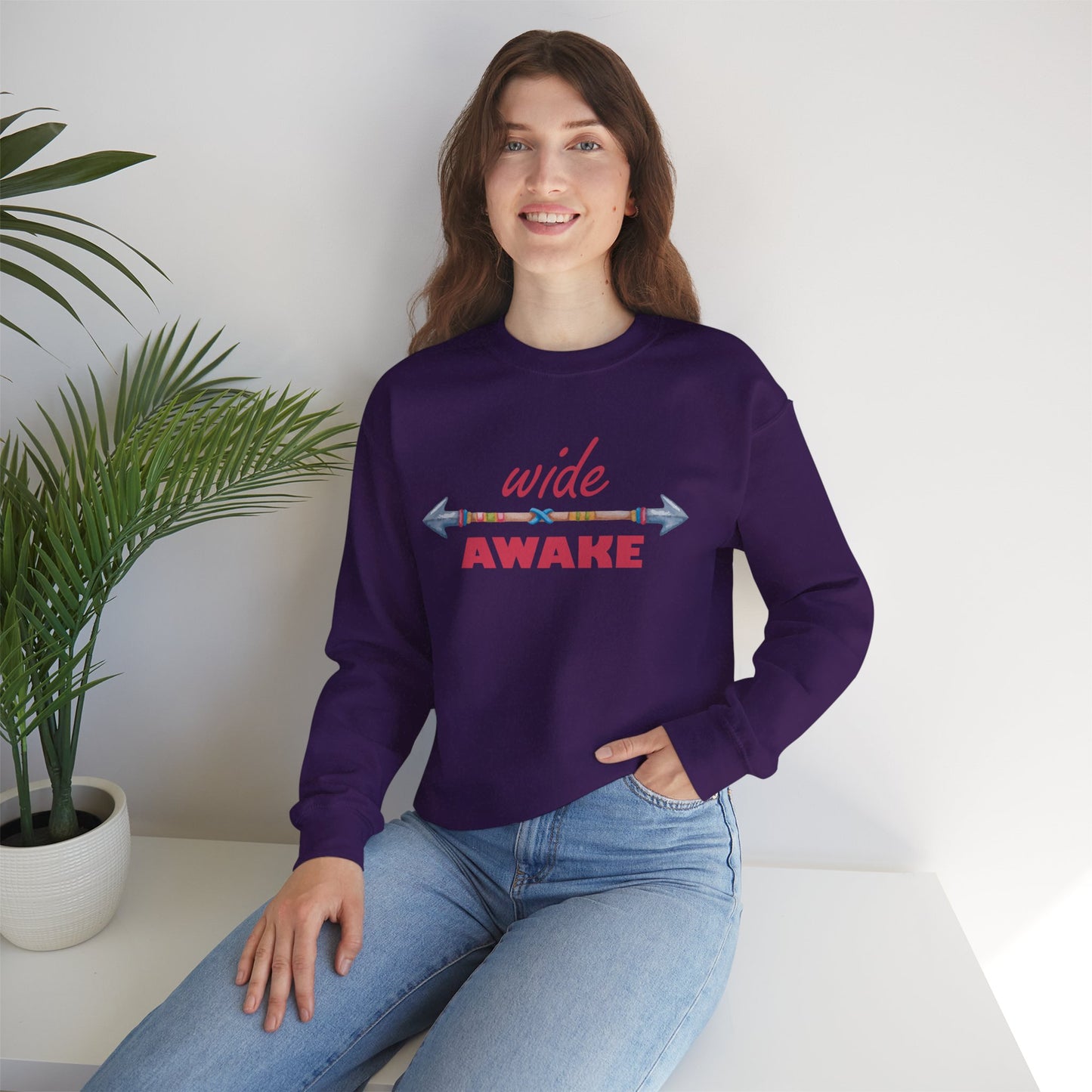 👁️🗨️Wide Awake - Aligned, Aware, Alive - Crewneck Sweatshirt
