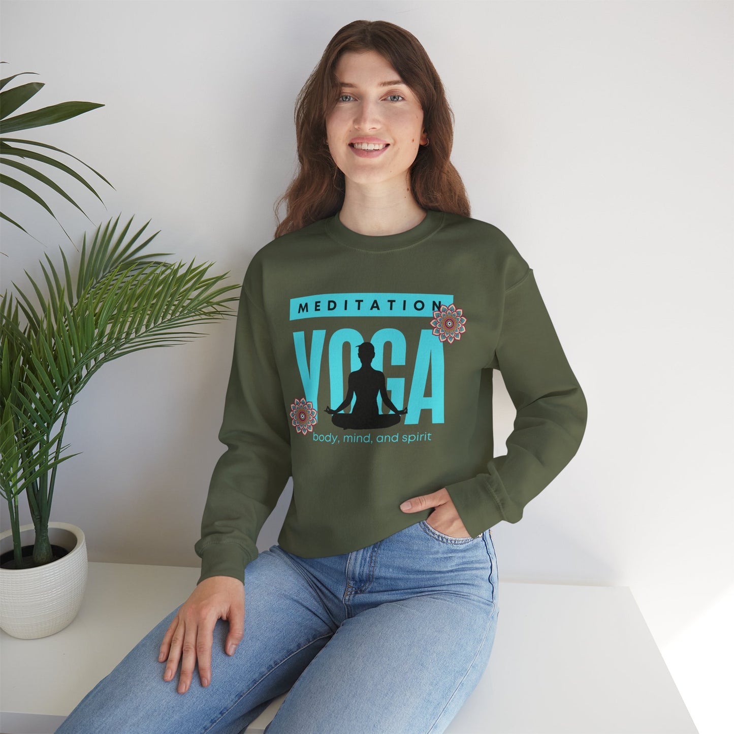 🕉️Meditation • Yoga • Body, Mind & Spirit Crewneck Sweatshirt