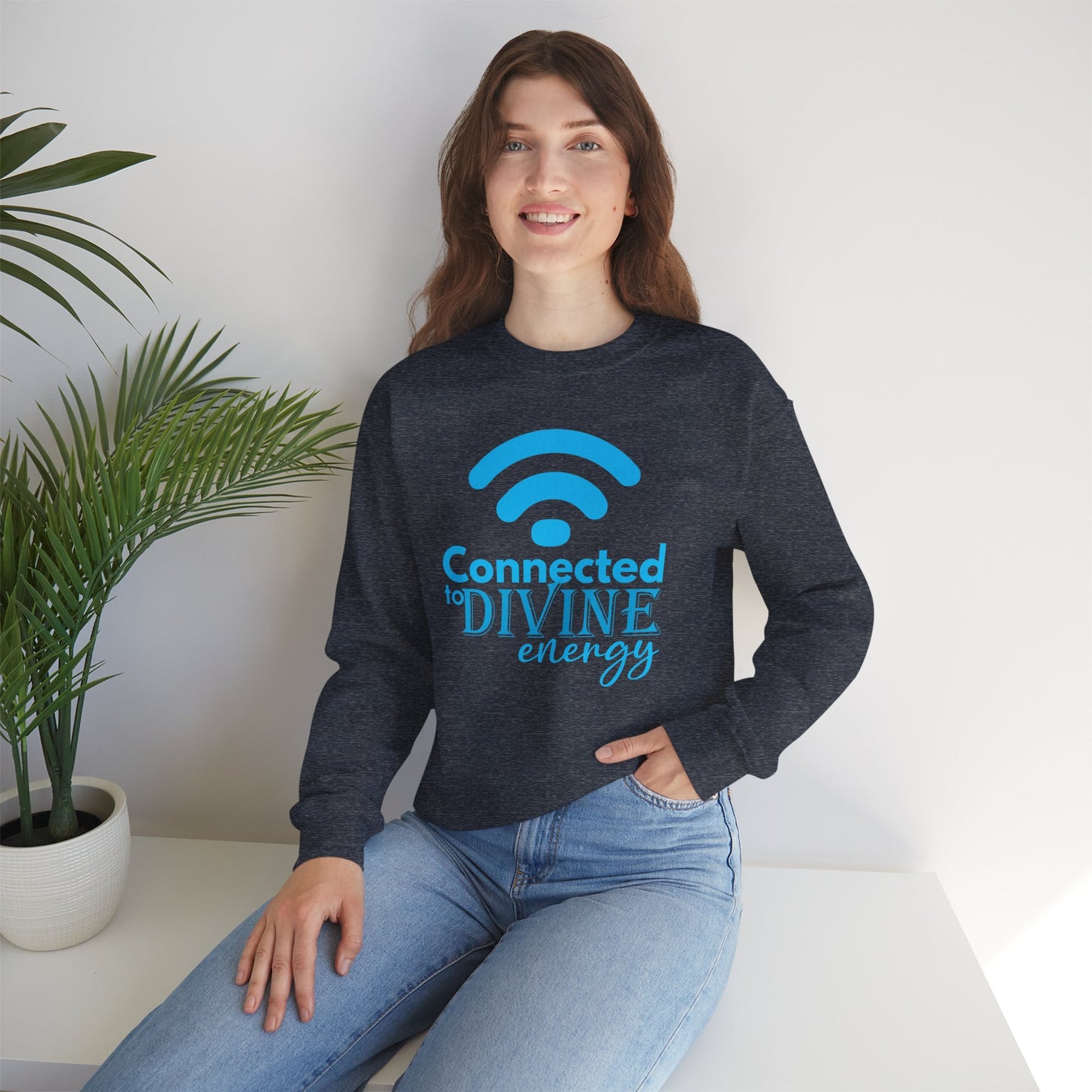📶Divine Signal - Stay Spiritually Connected Crewneck Sweatshirt