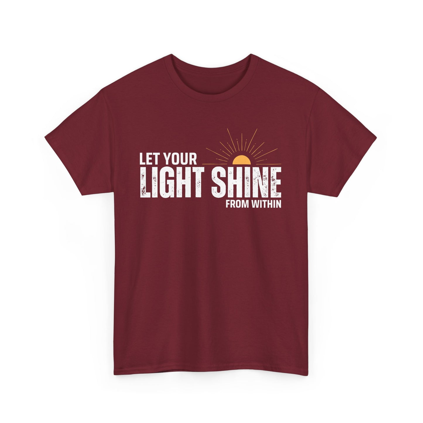 ☀️Radiant Light Heavy Cotton Tee - "Let Your Light Shine From Within"