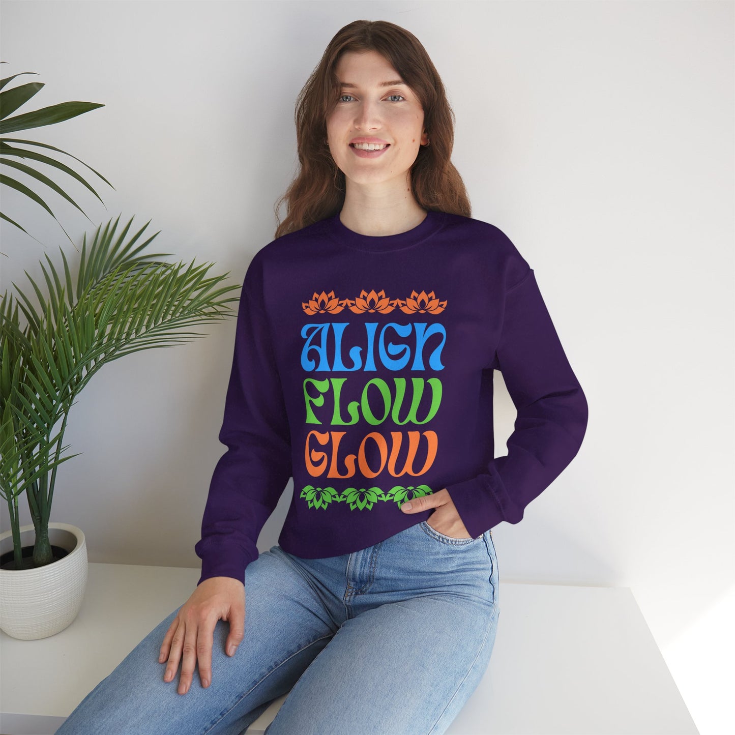 💫Align • Flow • Glow - Lotus Harmony Crewneck Sweatshirt