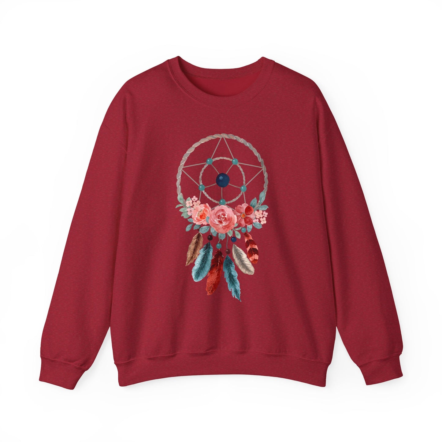 🌙Sacred Dreams - Dreamcatcher & Roses Sweatshirt