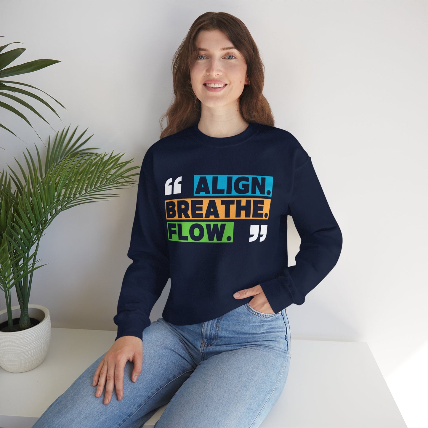 🌙“Align. Breathe. Flow.” - A Crewneck Sweatshirt for Mindful Moments