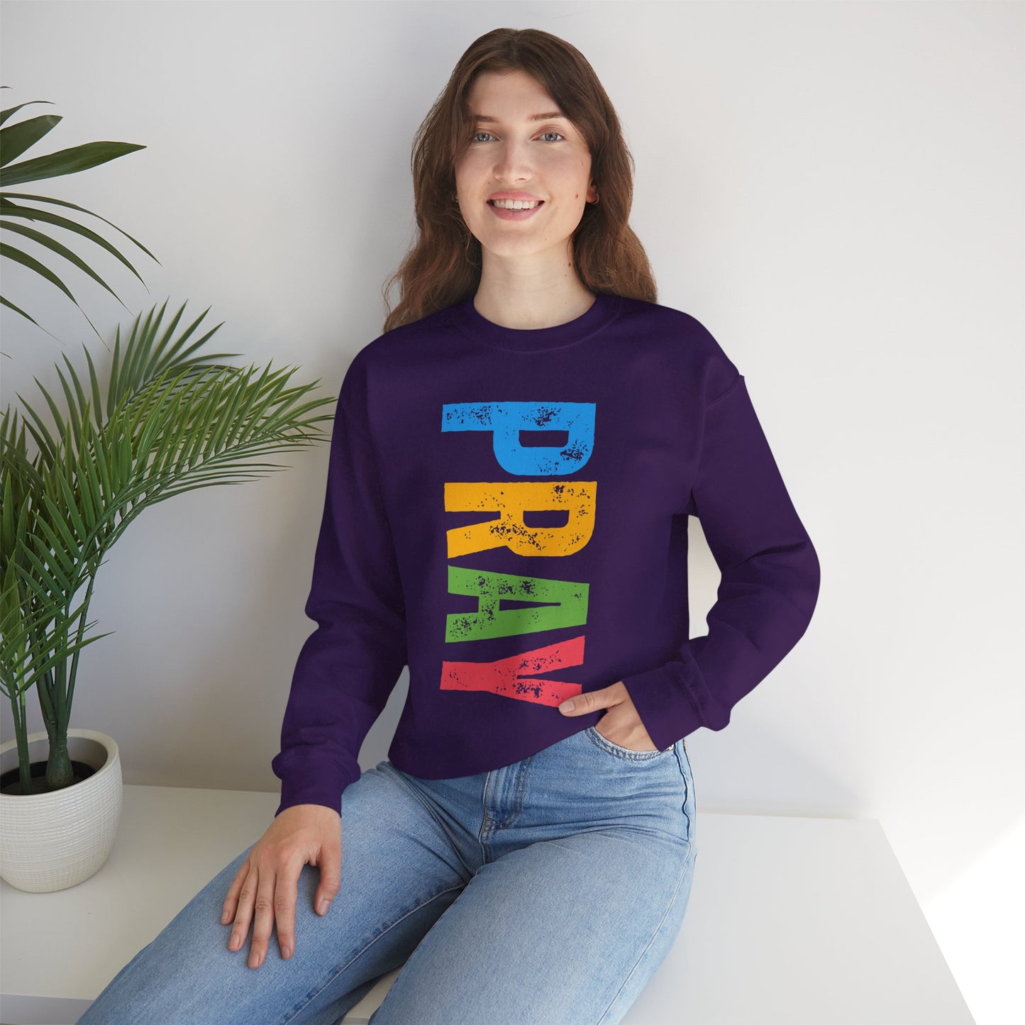 🌈Bold in Faith - PRAY Crewneck Sweatshirt