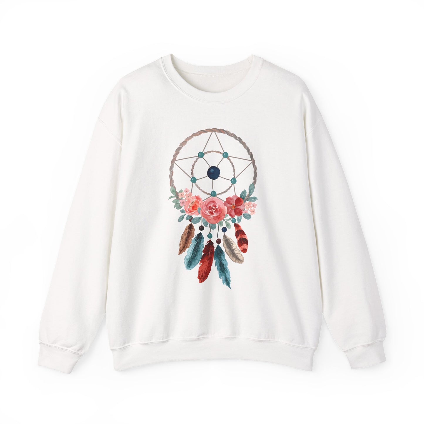 🌙Sacred Dreams - Dreamcatcher & Roses Sweatshirt